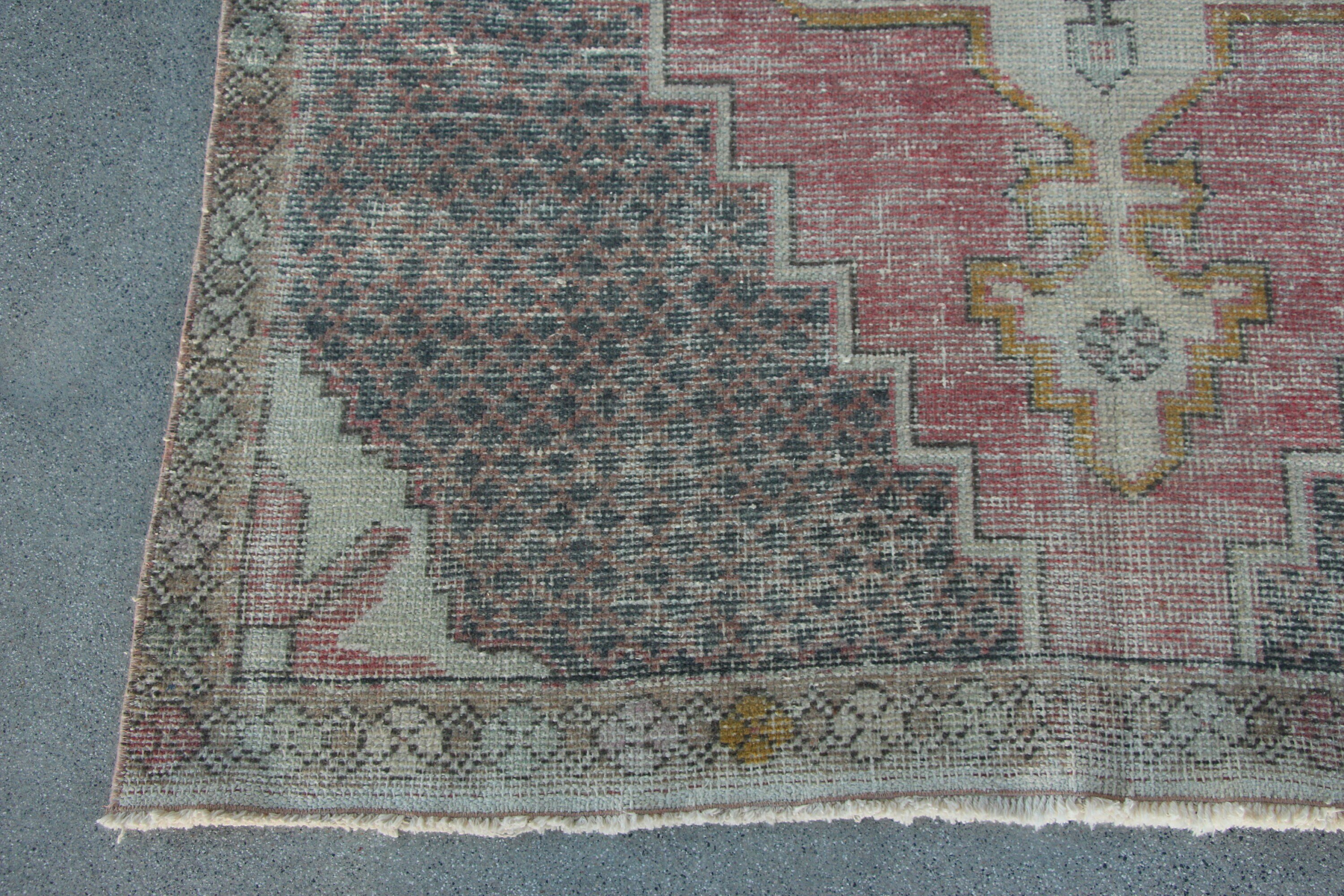 Pembe Oushak Halı, Yatak Odası Halısı, Türk Halısı, 4.2x9 ft Alan Halısı, Zemin Halıları, Antika Halılar, Havalı Halı, Vintage Halı, İç Mekan Halısı, Soluk Halılar