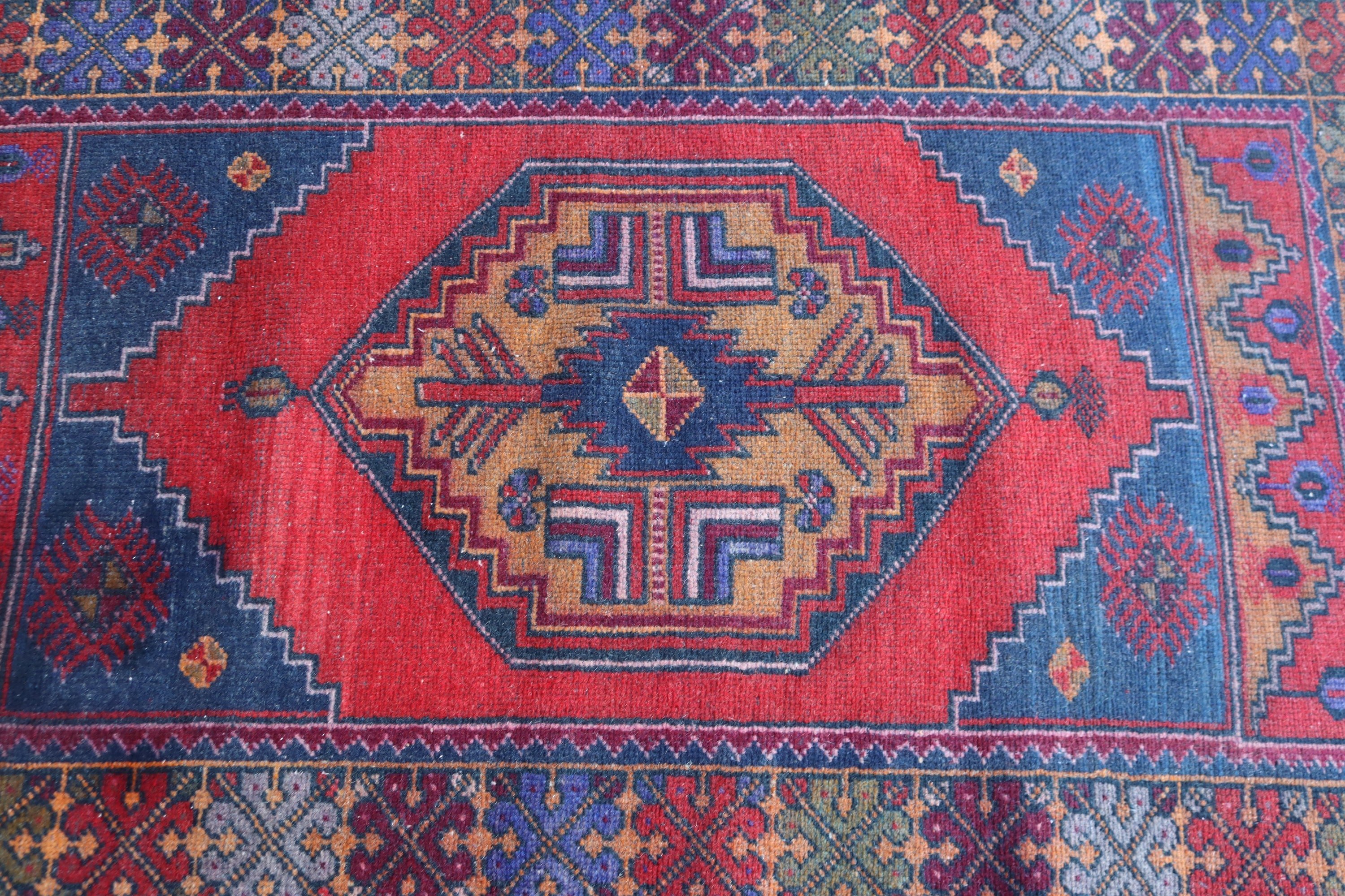 Kırmızı Oushak Halılar, Vintage Halılar, El Dokuma Halılar, Çocuk Halıları, Türk Halıları, 3,4x5,4 ft Accent Halı, Yatak Odası Halıları, Oushak Halı, Yer Halıları