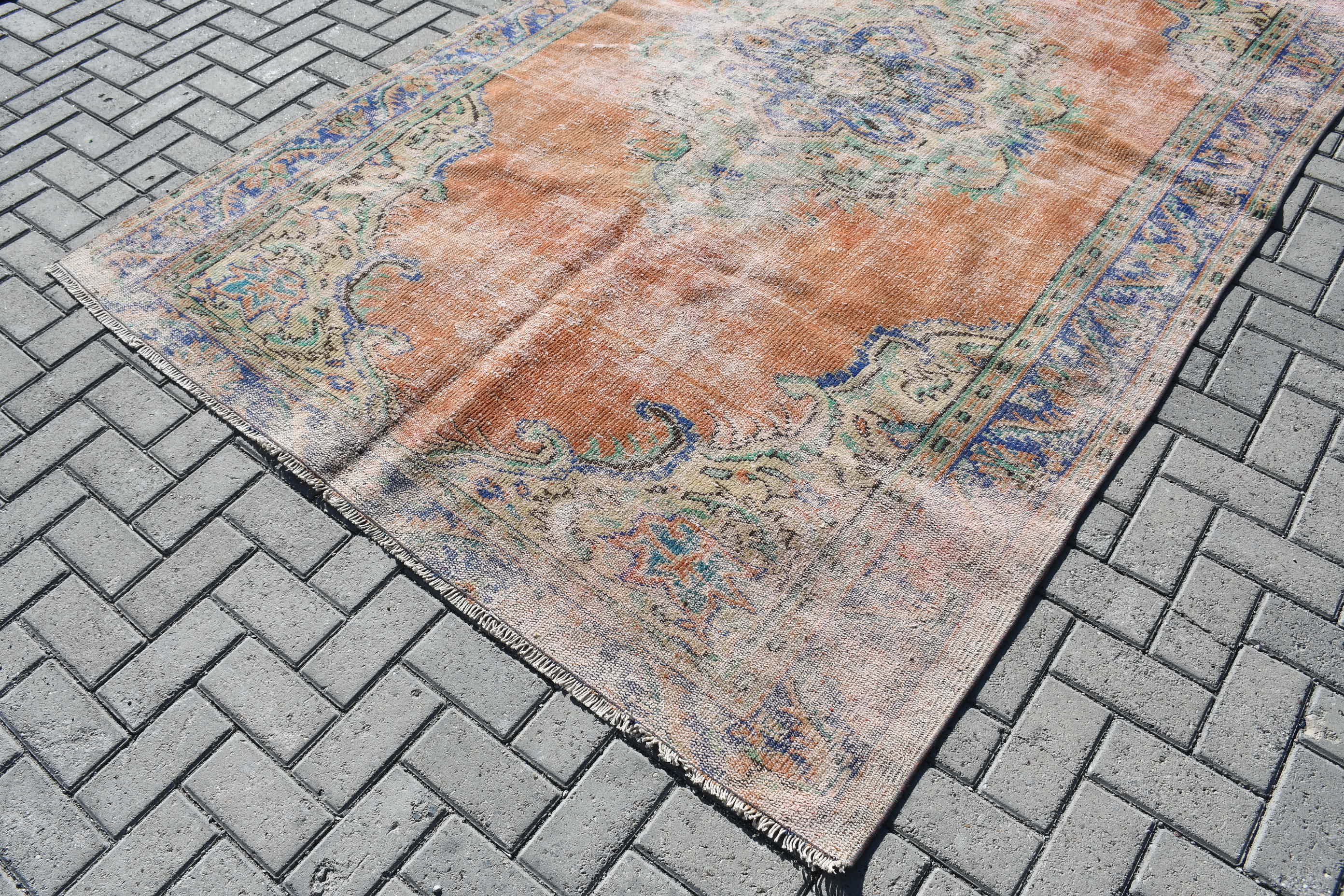 Türk Halıları, Salon Halıları, Vintage Halı, Havalı Halı, Kırmızı Ev Dekor Halısı, Yemek Odası Halıları, Anadolu Halısı, El Dokuma Halısı, 5.9x9 ft Büyük Halılar