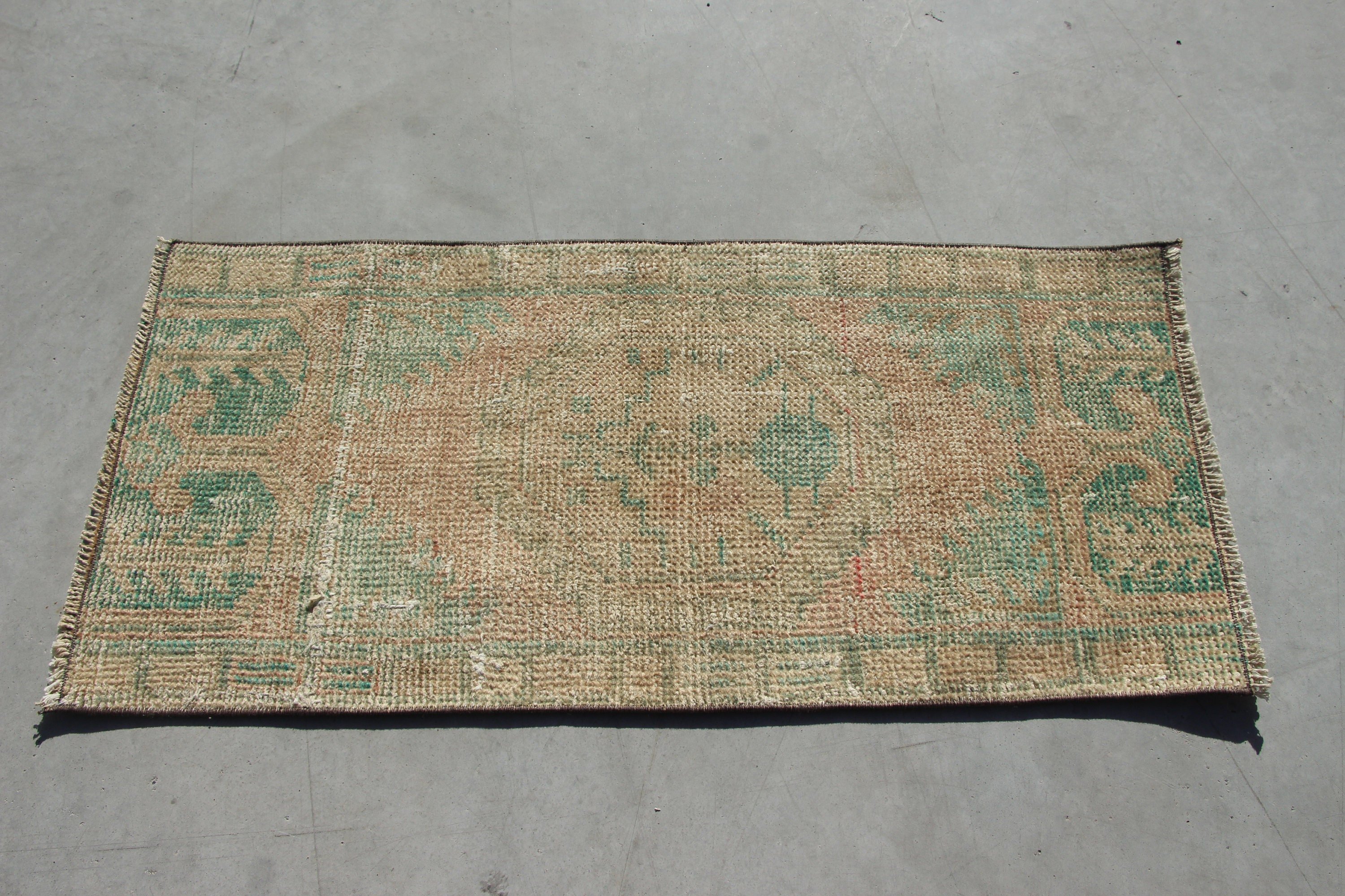 Floor Rug, Oriental Rug, 1.8x3.7 ft Small Rugs, Vintage Rug, Nursery Rug, Home Decor Rug, Bedroom Rugs, Orange Moroccan Rug, Turkish Rug