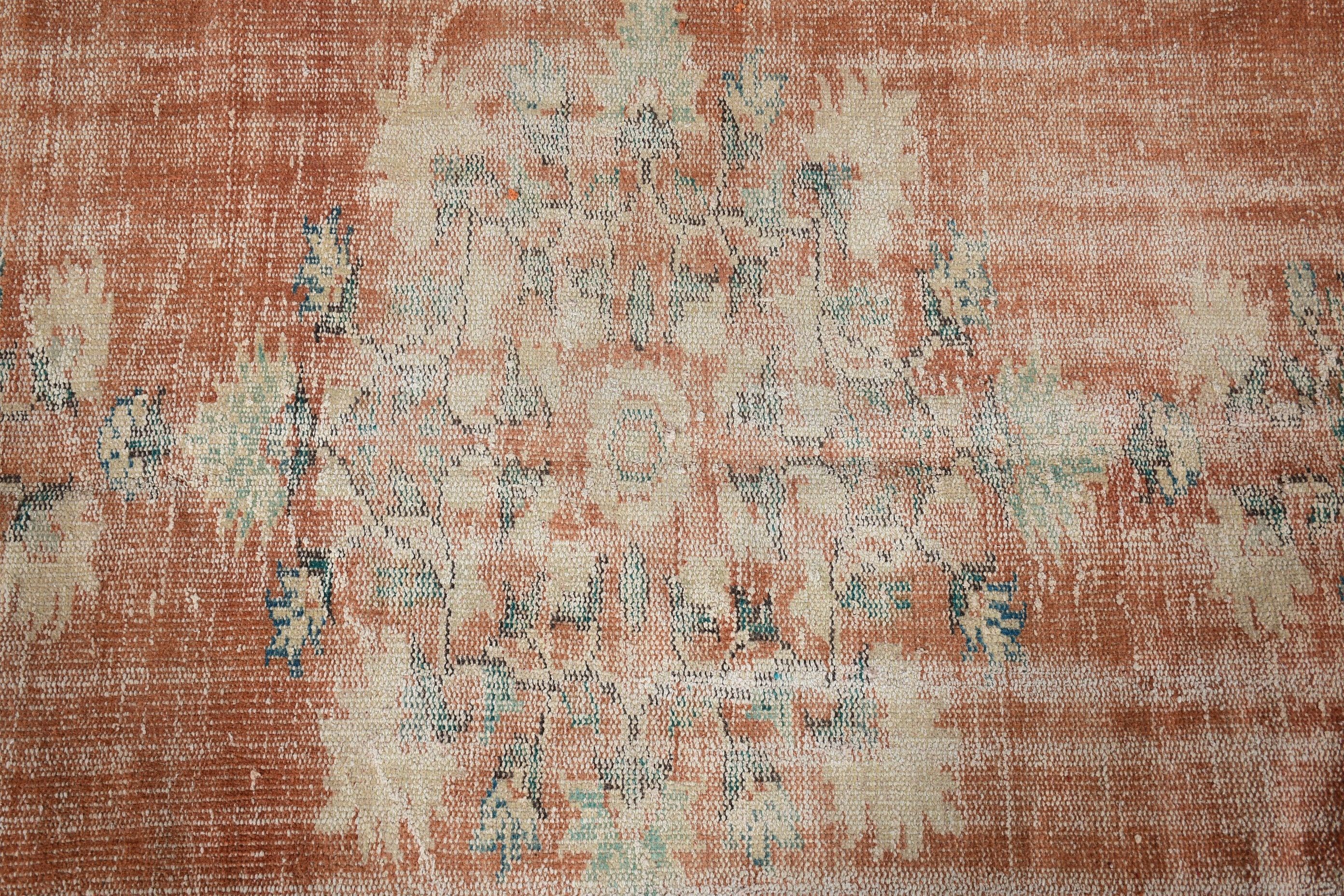 Nursery Rugs, Wool Rug, Old Rug, Indoor Rugs, Vintage Rugs, Orange  4.6x7.8 ft Area Rug, Pale Rug, Antique Rugs, Turkish Rugs