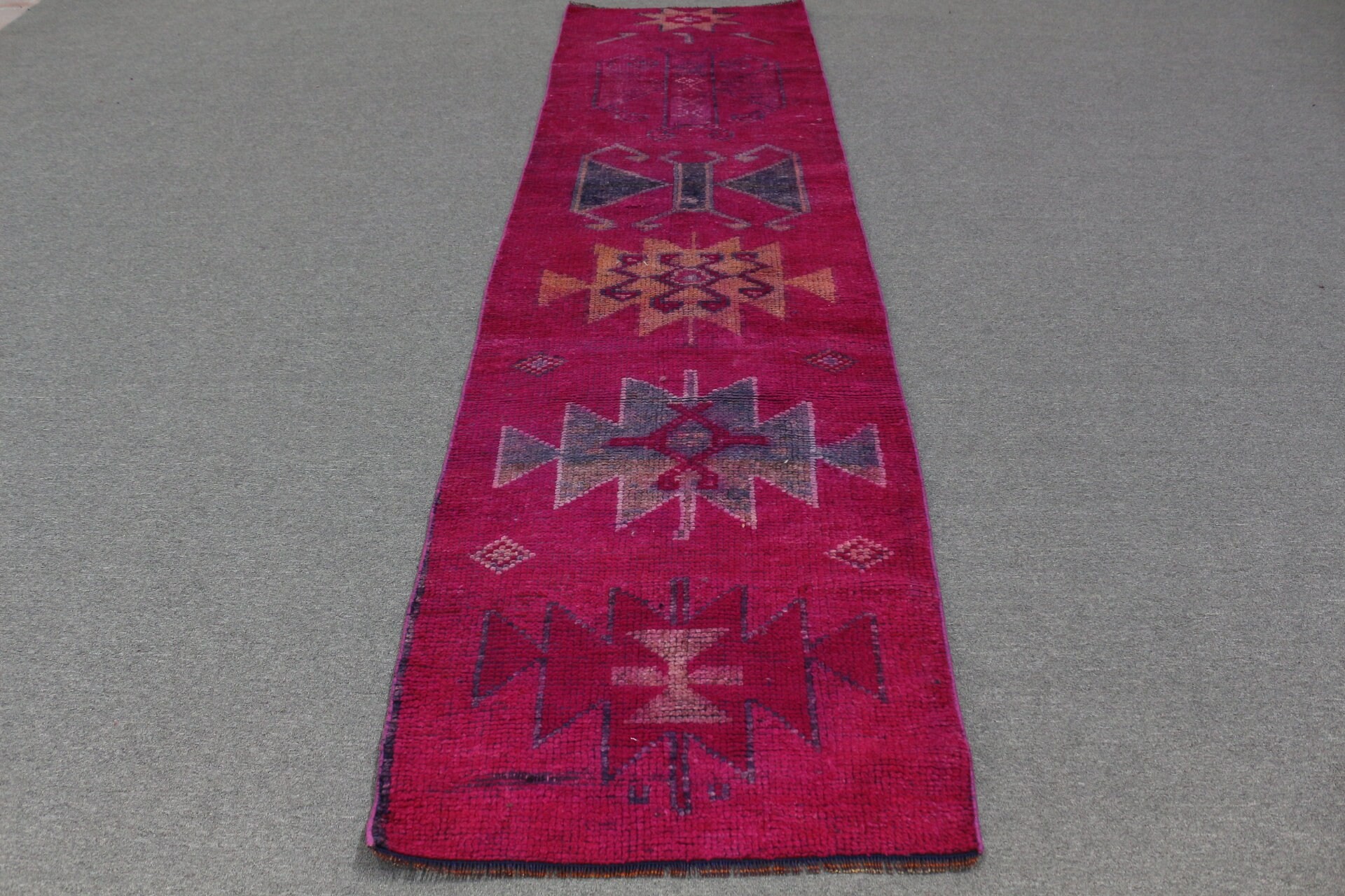 Oriental Rugs, Kitchen Rug, Stair Rug, 2.8x10.8 ft Runner Rug, Cool Rug, Rugs for Runner, Pink Oriental Rug, Vintage Rugs, Turkish Rug