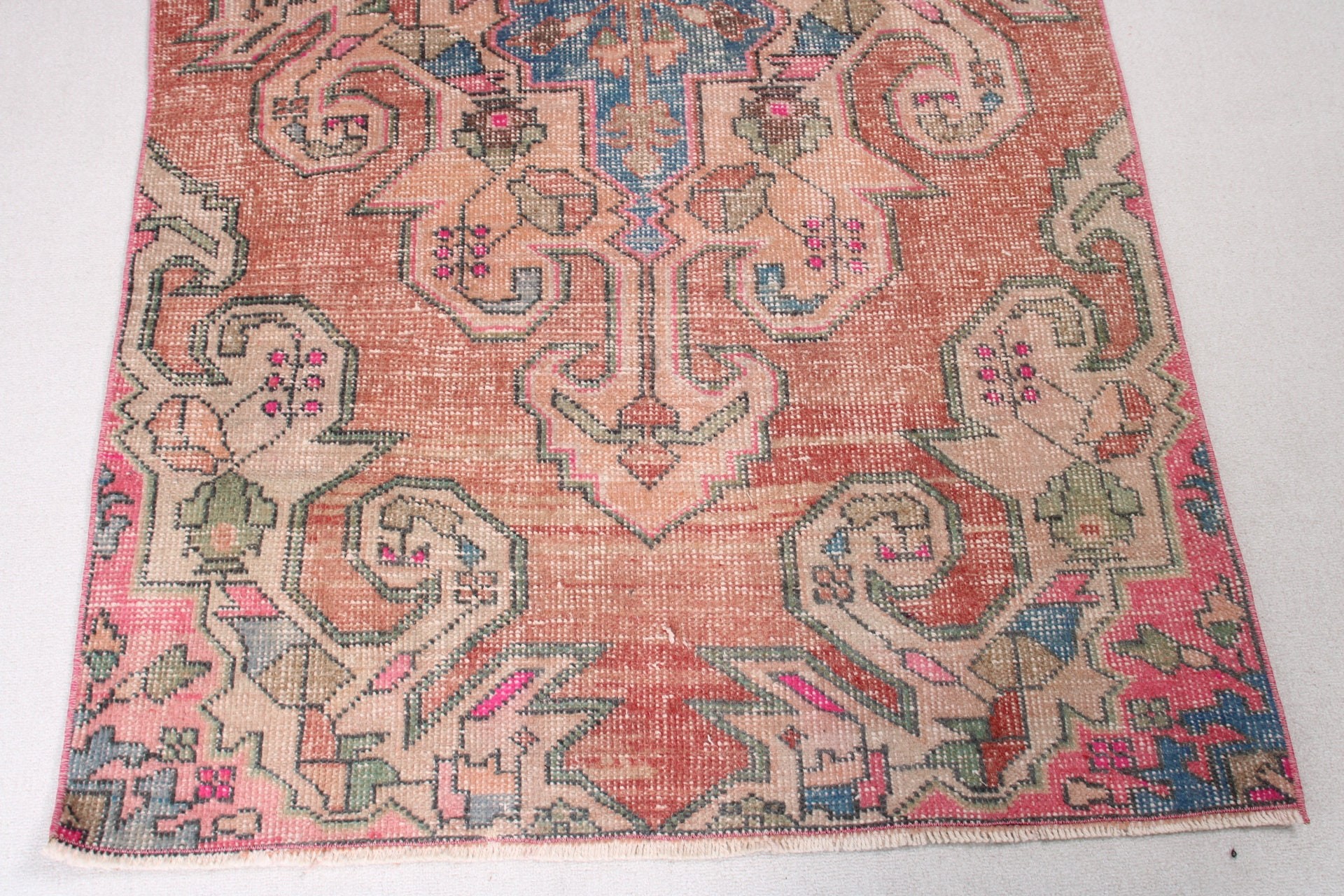 Oturma Odası Halıları, Türk Halıları, Ev Dekorasyonu Halıları, 3,6x6,7 ft Alan Halıları, Pembe Boho Halıları, Vintage Halı, Vintage Alan Halıları