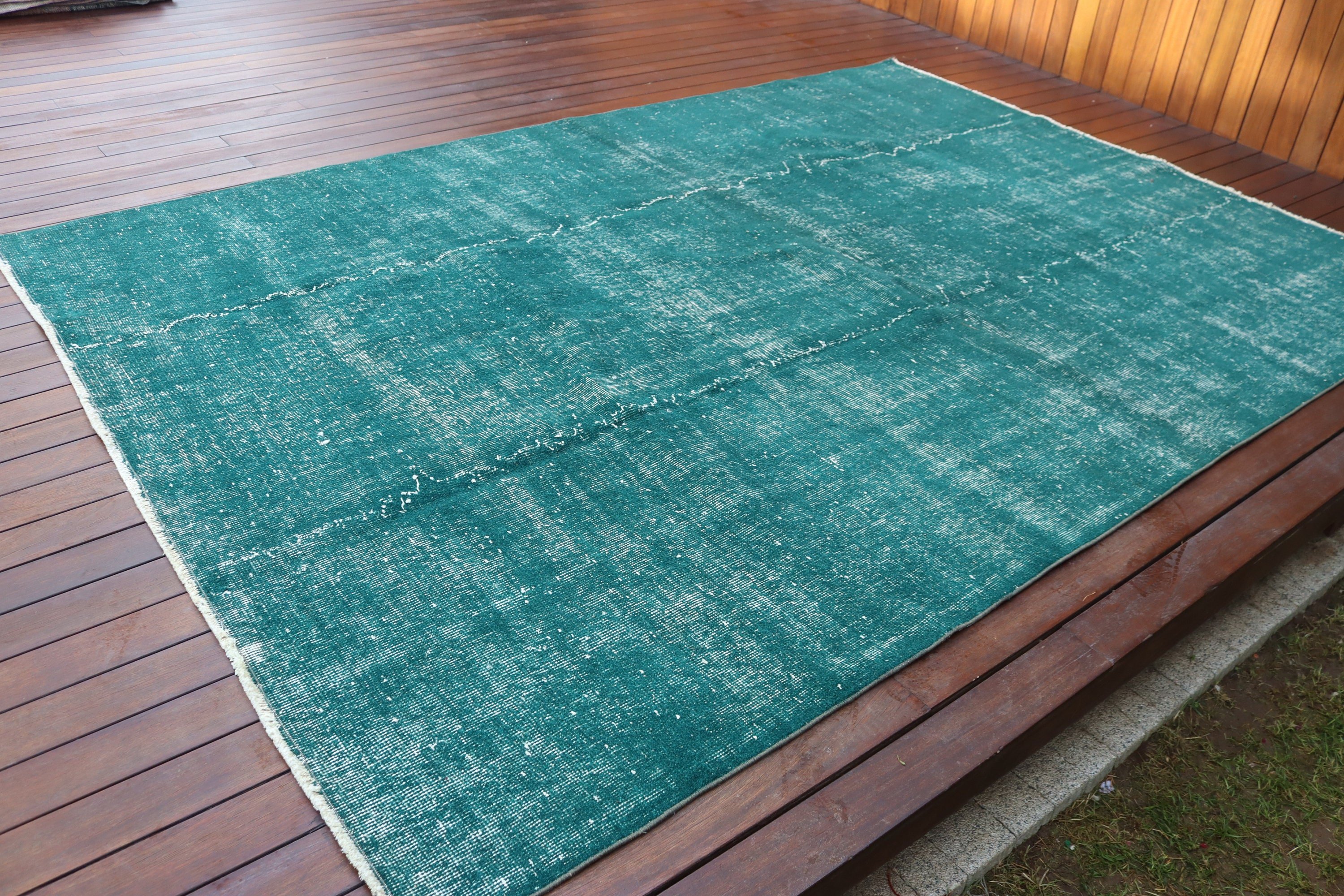 Boho Rug, Living Room Rugs, Floor Rug, Green Oushak Rug, Turkish Rug, Dining Room Rugs, 6.7x9.7 ft Large Rugs, Vintage Rugs, Luxury Rug