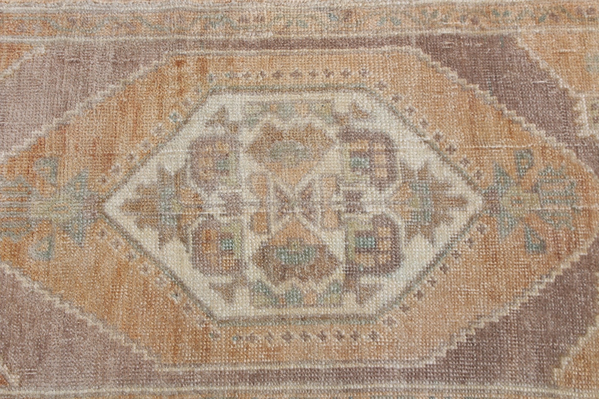 Türk Halısı, Vintage Halı, Kahverengi Ev Dekorasyonu Halısı, Oushak Halıları, Duvara Asılı Halı, Yatak Odası Halısı, Sanat Halısı, 1.6x3.6 ft Küçük Halı