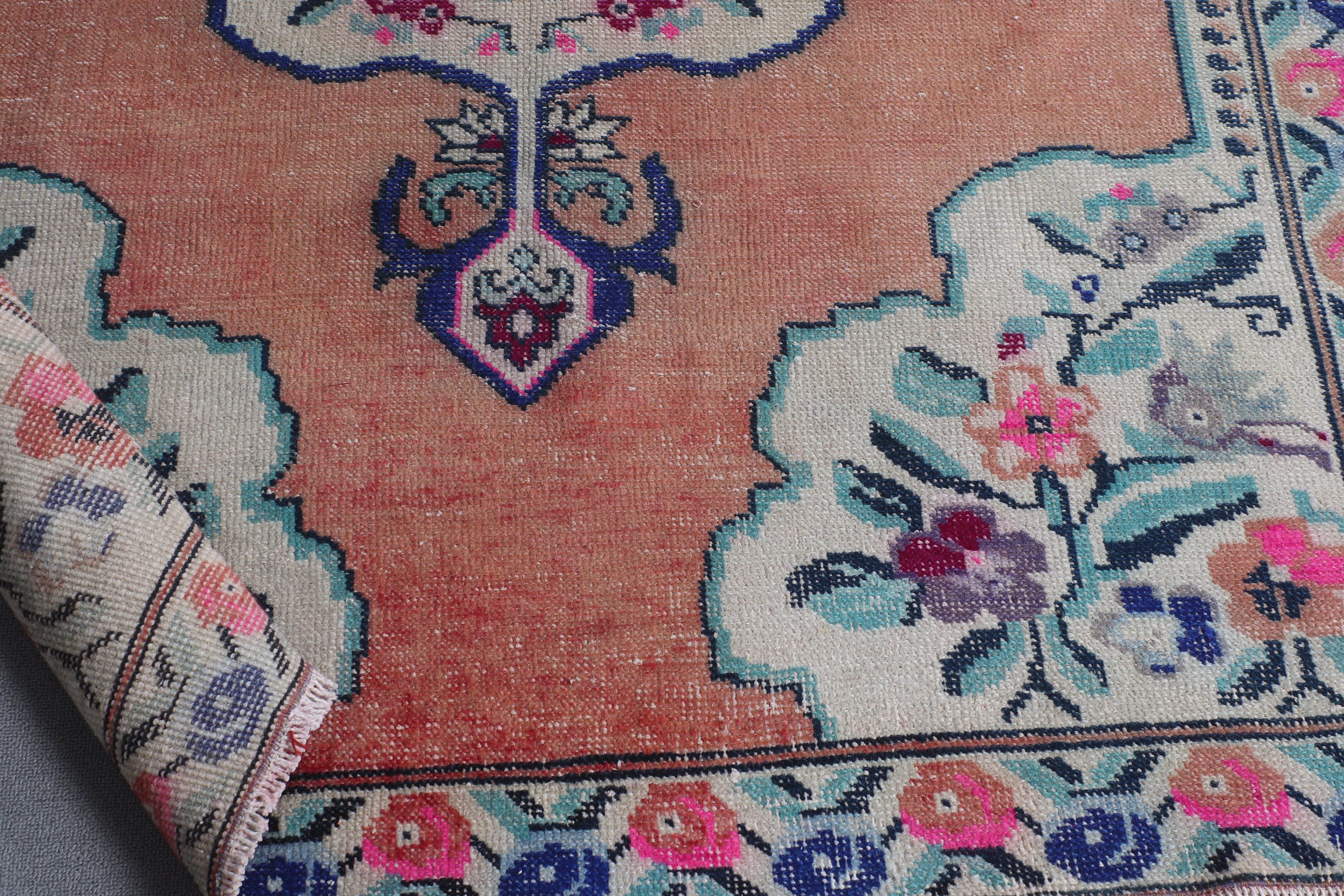 Pastel Rug, Indoor Rug, Turkish Rug, Floor Rug, Brown Bedroom Rugs, Kitchen Rug, Moroccan Rugs, Pale Rug, 4.4x7.3 ft Area Rugs, Vintage Rug