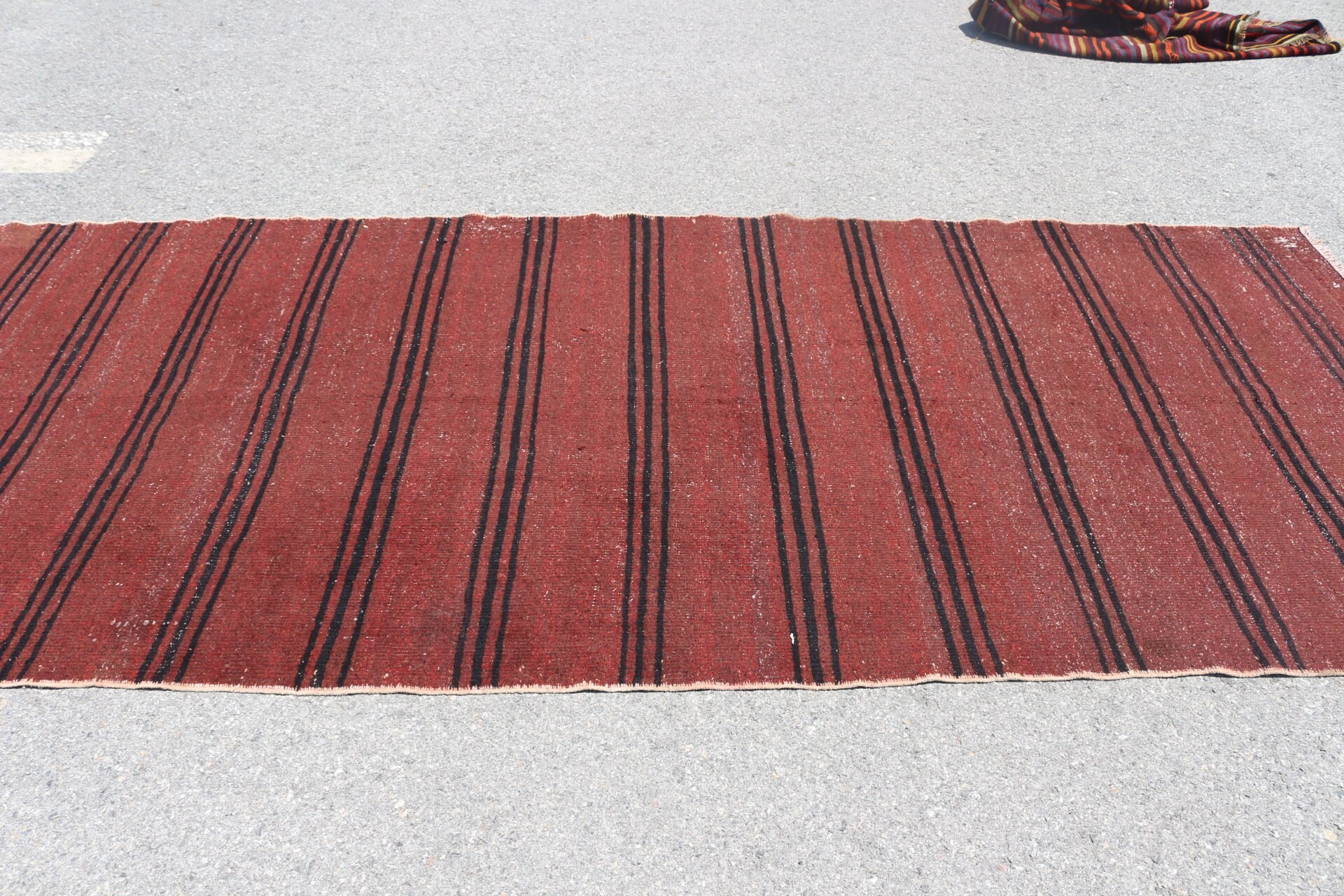 Turkish Rugs, Cool Rugs, Hand Woven Rug, Kilim, Vintage Rug, Kitchen Rug, Bedroom Rug, 4.7x11.3 ft Large Rug, Red Anatolian Rug, Salon Rugs