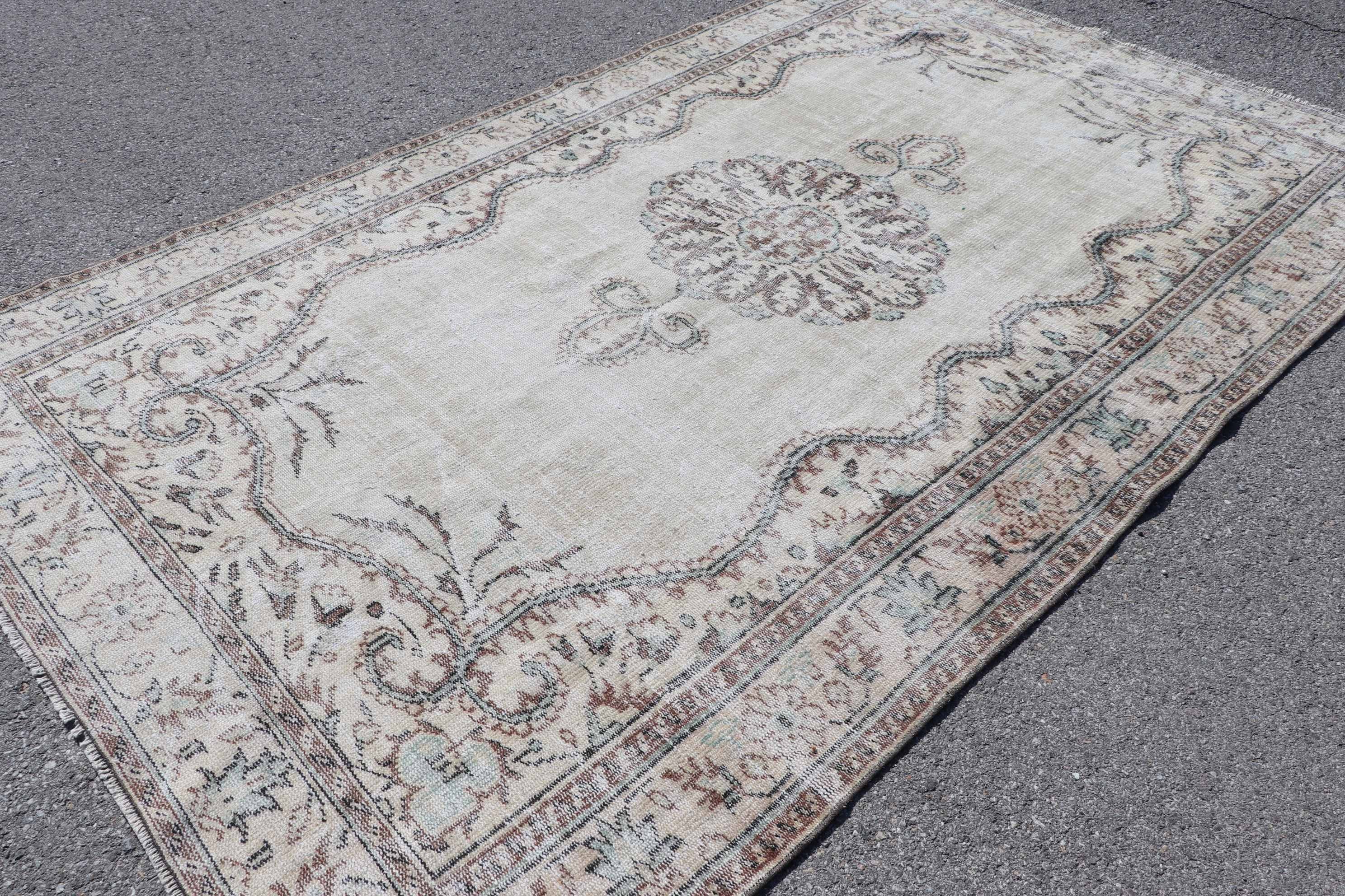 Antique Rugs, Bedroom Rug, White Oriental Rugs, Aesthetic Rugs, Turkish Rug, Salon Rug, Vintage Rugs, 6.2x10 ft Large Rug, Floor Rugs