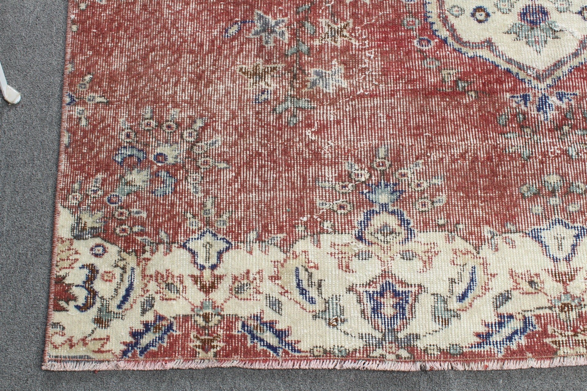 Antique Rug, Vintage Rug, Rugs for Dining Room, 5x9.6 ft Large Rugs, Red Wool Rug, Living Room Rugs, Turkey Rug, Turkish Rug, Bedroom Rug