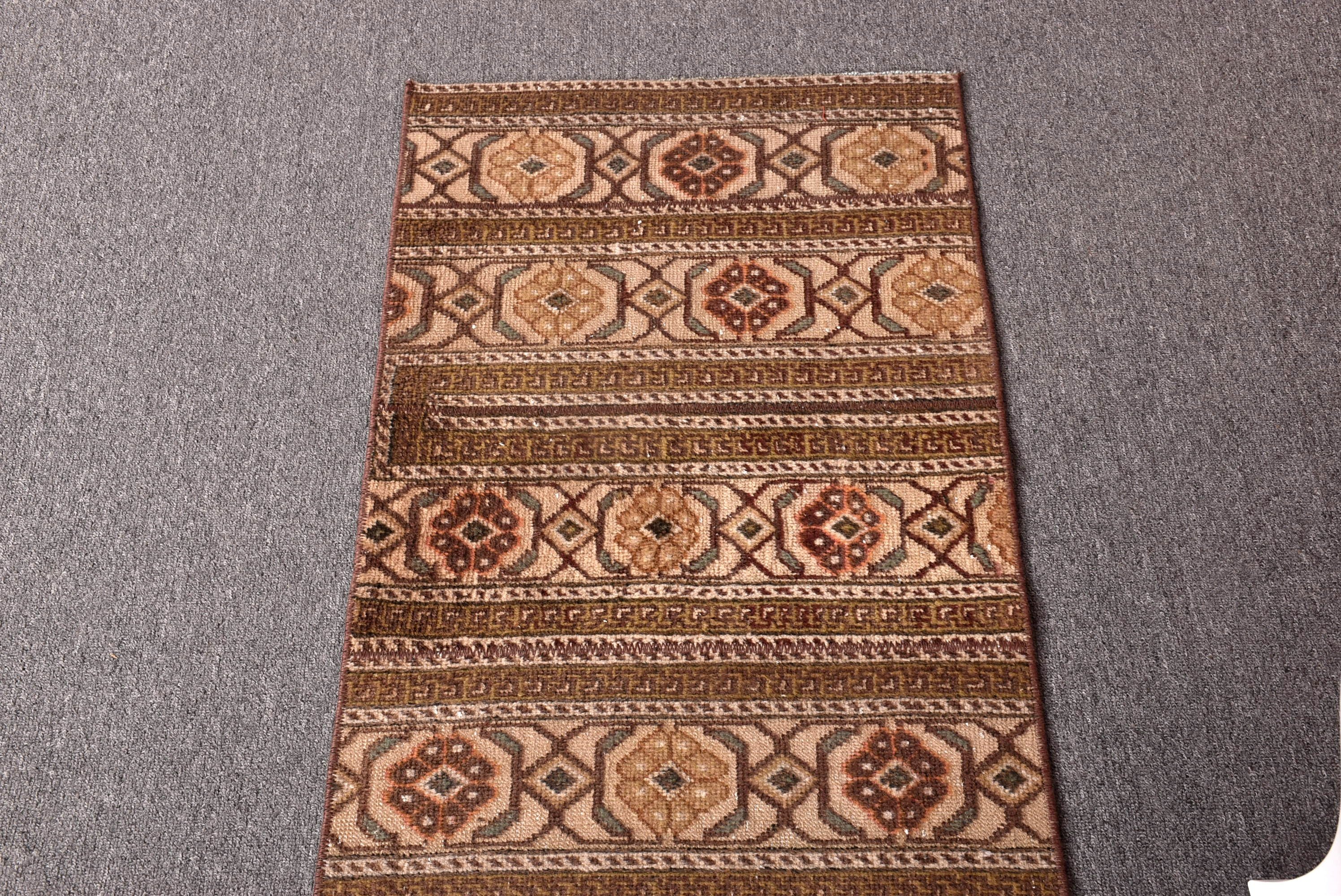 Merdiven Halısı, Ofis Halısı, Vintage Halı, Türk Halısı, Boho Halıları, Nötr Halılar, 1.7x6.8 ft Runner Halıları, Bej El Dokuma Halısı, Koridor Halısı