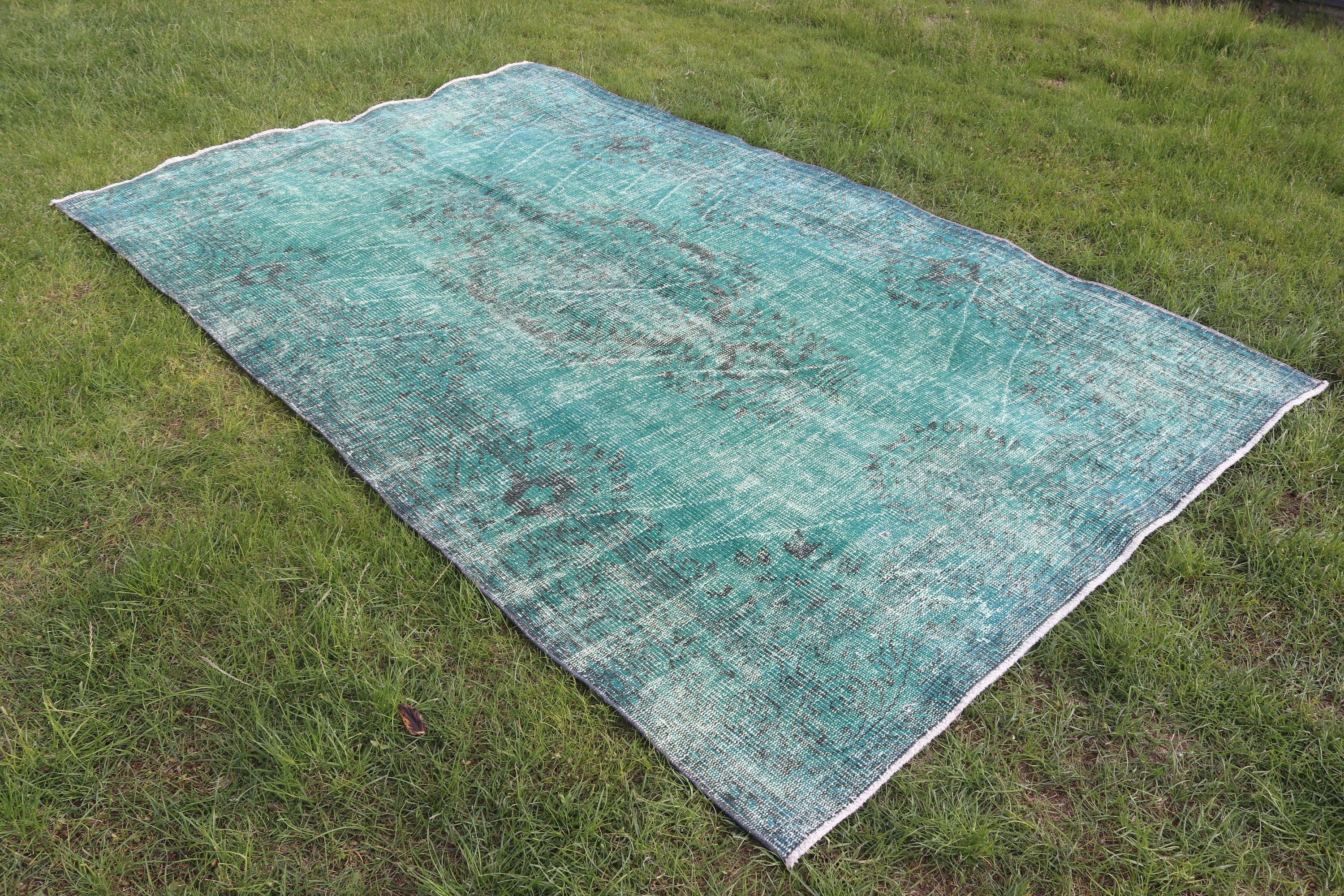 Boho Rug, Large Vintage Rugs, Moroccan Rug, 5.4x9.1 ft Large Rug, Green Oushak Rug, Anatolian Rugs, Bedroom Rug, Vintage Rugs, Turkish Rugs