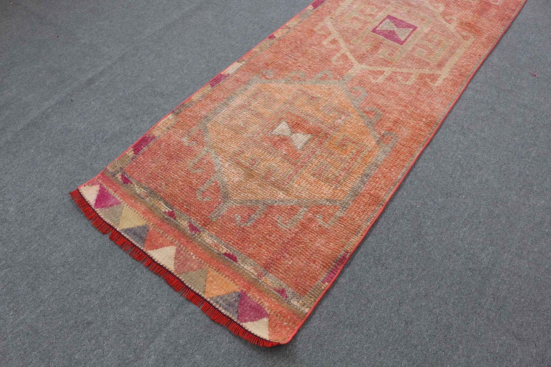 Ev Dekorasyonu Halısı, Havalı Halılar, Mutfak Halısı, Vintage Halı, 2,7x11,1 ft Runner Halıları, Koridor Halısı, Türk Halıları, Turuncu Yatak Odası Halıları, Aztek Halısı