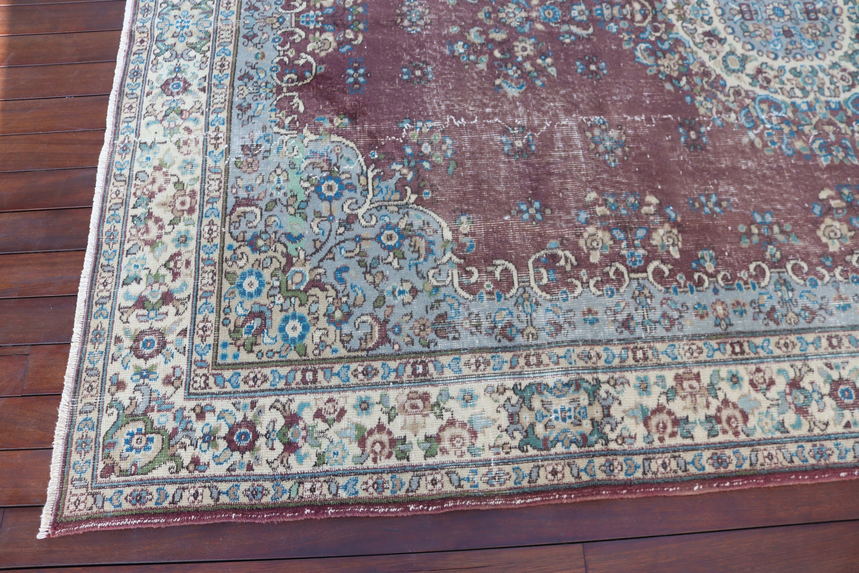 6,9x9,5 ft Büyük Halılar, Yemek Odası Halısı, Mor Soğuk Halı, Yatak Odası Halıları, Vintage Halılar, Türk Halıları, Geometrik Halı, Büyük Boho Halısı, Aztek Halısı