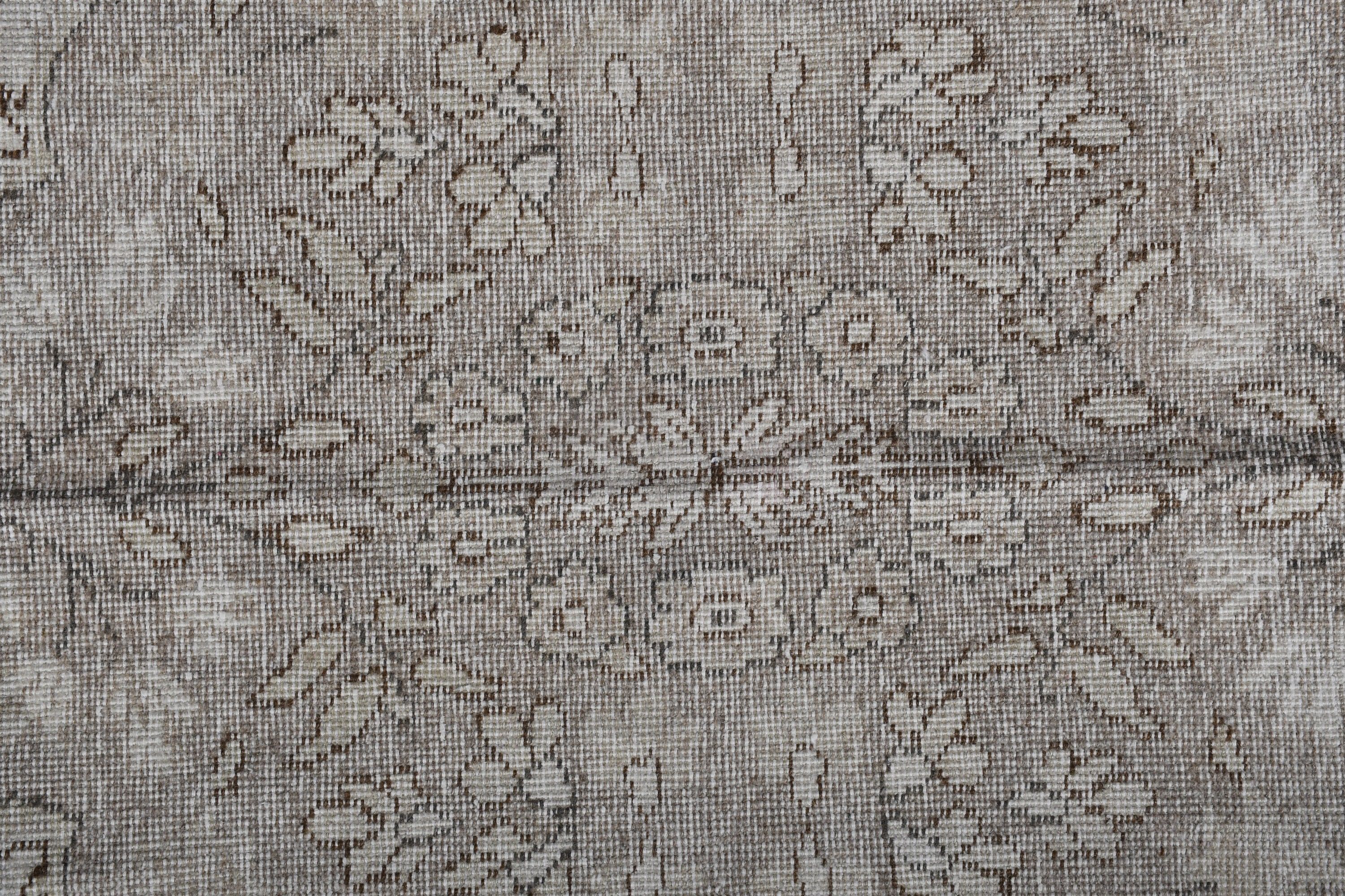 White Wool Rugs, Anatolian Rugs, Bedroom Rug, 5.2x9.9 ft Large Rug, Living Room Rugs, Turkish Rug, Oushak Rug, Vintage Rug, Pale Rug