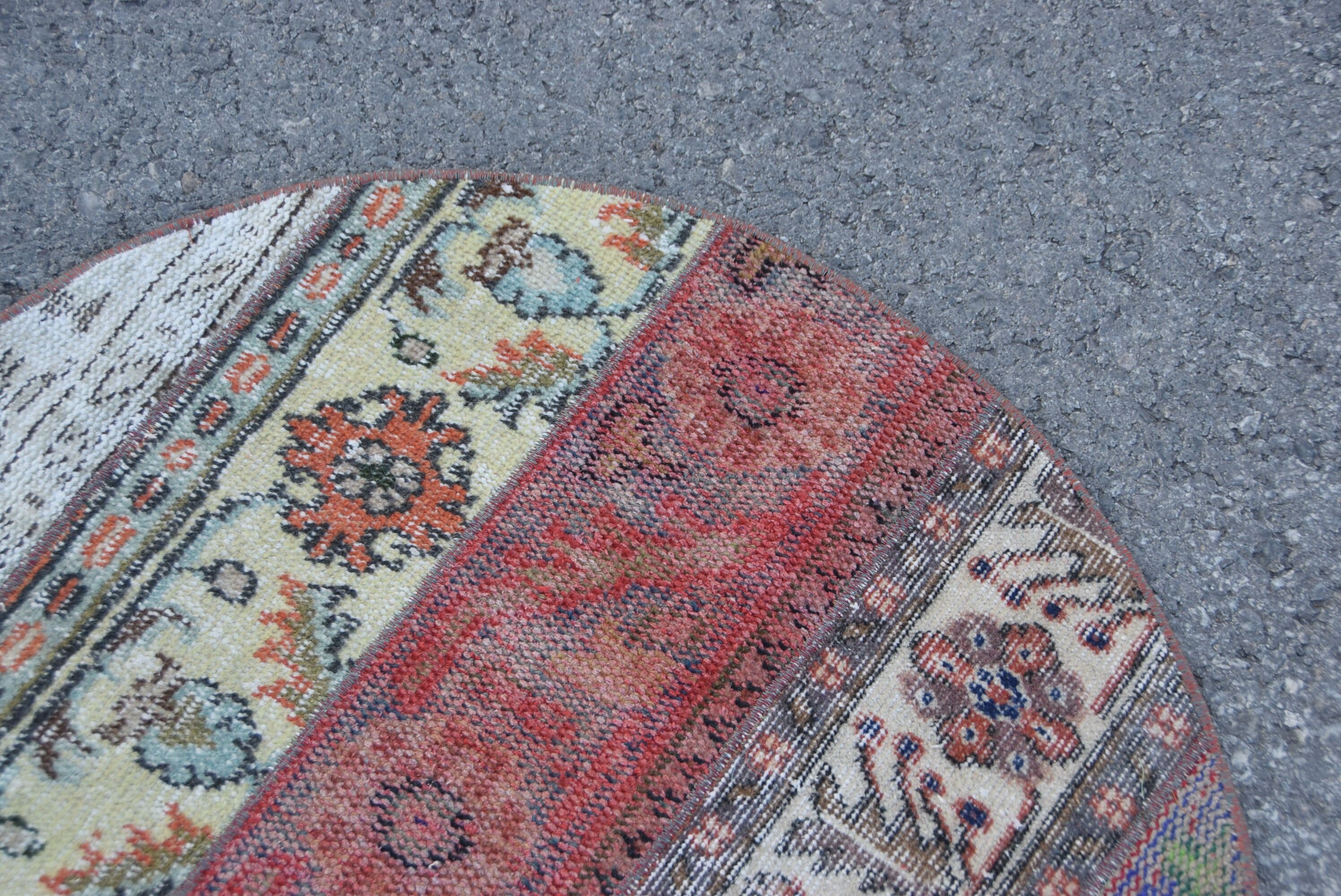 Home Decor Rug, Turkish Rugs, Blue Wool Rugs, Vintage Rugs, Oriental Rugs, Nursery Rug, Rugs for Entry, Car Mat Rug, 2.9x2.9 ft Small Rug