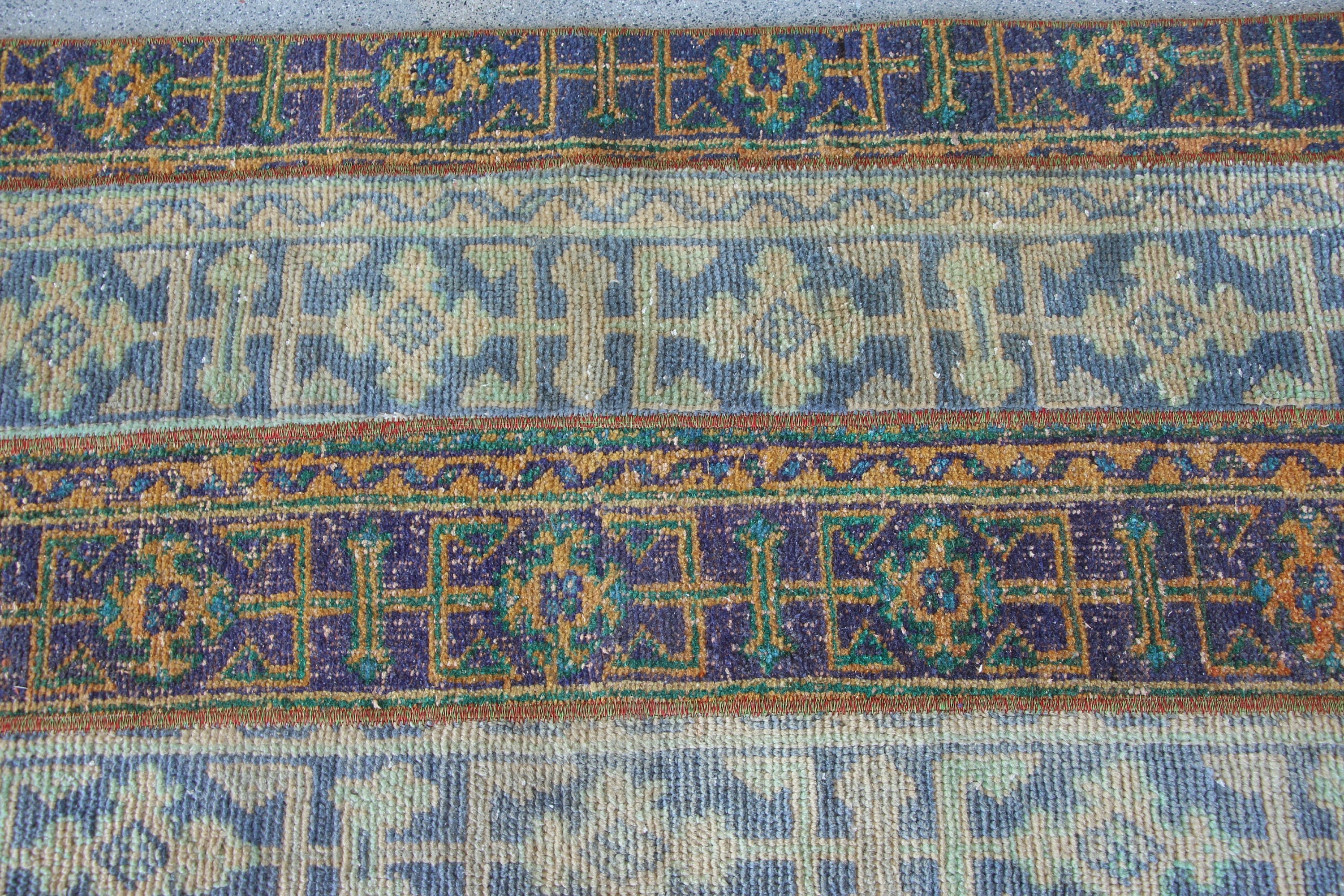 Turkish Rug, Rugs for Kitchen, Stair Rug, 2.3x6 ft Runner Rugs, Bedroom Rug, Moroccan Rug, Kitchen Rug, Vintage Rug, Blue Antique Rug