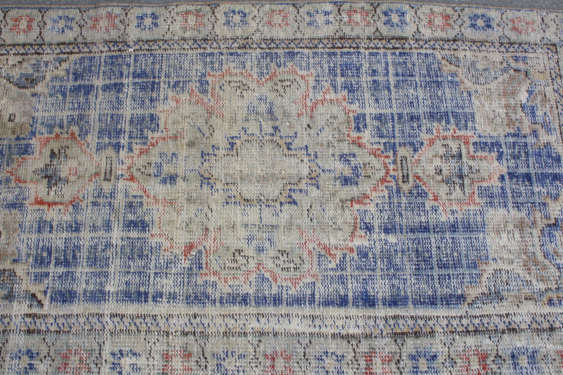 Bath Rug, Turkish Rugs, Rugs for Nursery, Vintage Rug, Entry Rug, Oushak Rug, Blue Bedroom Rug, Tribal Rug, 2.7x4.6 ft Small Rug, Floor Rug