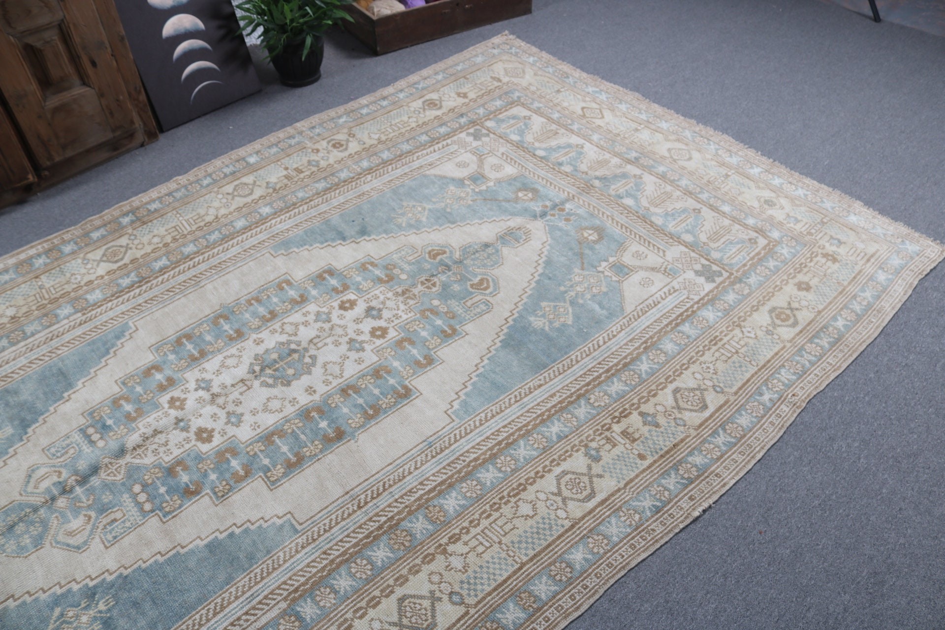 Kahverengi Fas Halıları, Vintage Halı, Boho Halı, 6x10,8 ft Büyük Halılar, Büyük Vintage Halılar, El Dokuma Halılar, Büyük Oushak Halıları, Türk Halısı