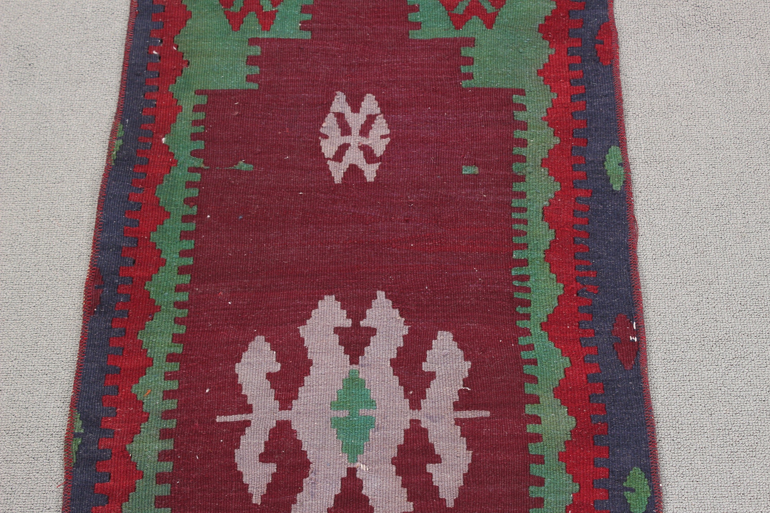 Vintage Halılar, Mor Nötr Halı, Türk Halıları, Yün Halılar, Ev Dekorasyonu Halıları, Banyo Halısı, Kilim, Küçük Alan Halısı, 1.6x3.3 ft Küçük Halı