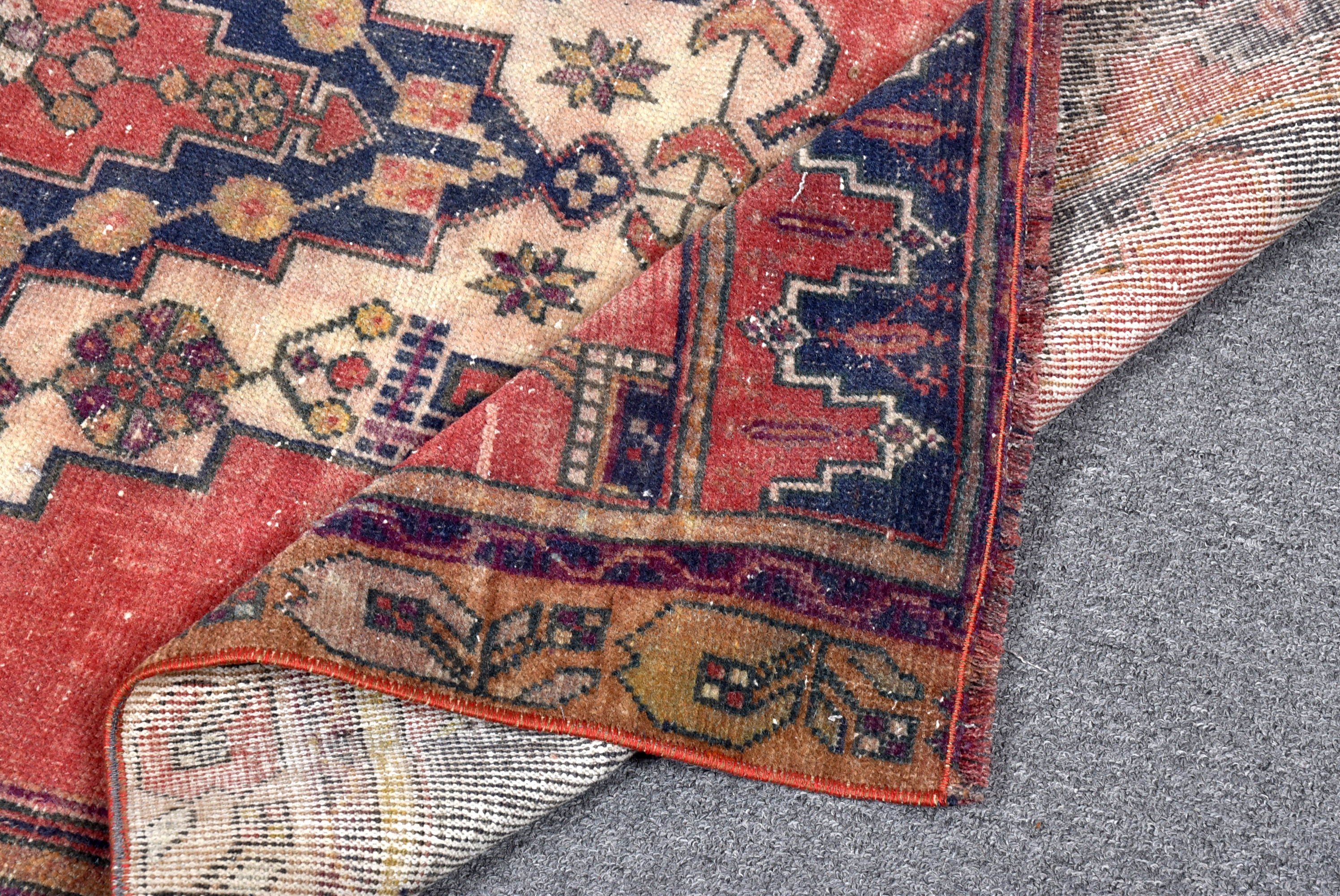 Boho Halılar, Giriş Halıları, Kırmızı Mutfak Halısı, Geleneksel Halılar, Türk Halısı, Vintage Halılar, Düz Dokuma Halılar, Boho Vurgulu Halı, 3,5x5,5 ft Vurgulu Halı