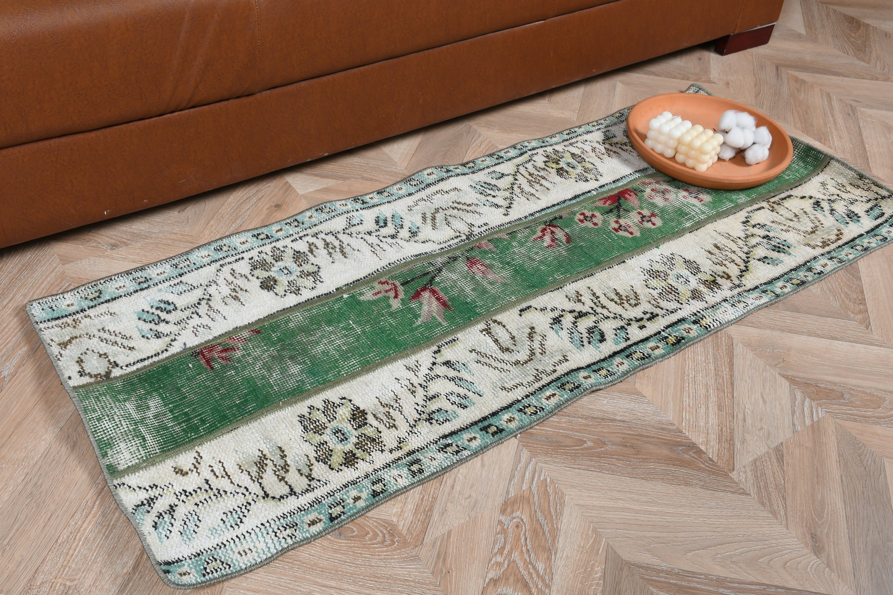 1.8x4.4 ft Küçük Halılar, Çocuk Halısı, Bej Zemin Halısı, Mutfak Halıları, Türk Halısı, Araba Paspas Halıları, Vintage Halı, Havalı Halılar, Yatak Odası Halıları