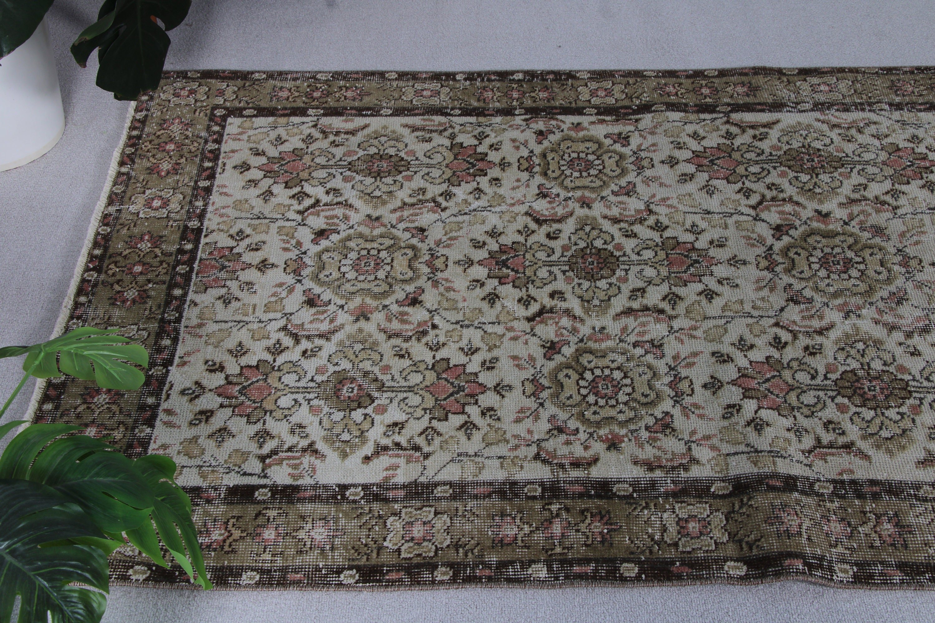 Yeşil Mutfak Halıları, Ev Dekorasyonu Halısı, Vintage Halılar, Vintage Vurgu Halısı, Çocuk Halısı, El Dokuma Halısı, Türk Halısı, 3.6x6.6 ft Accent Halısı