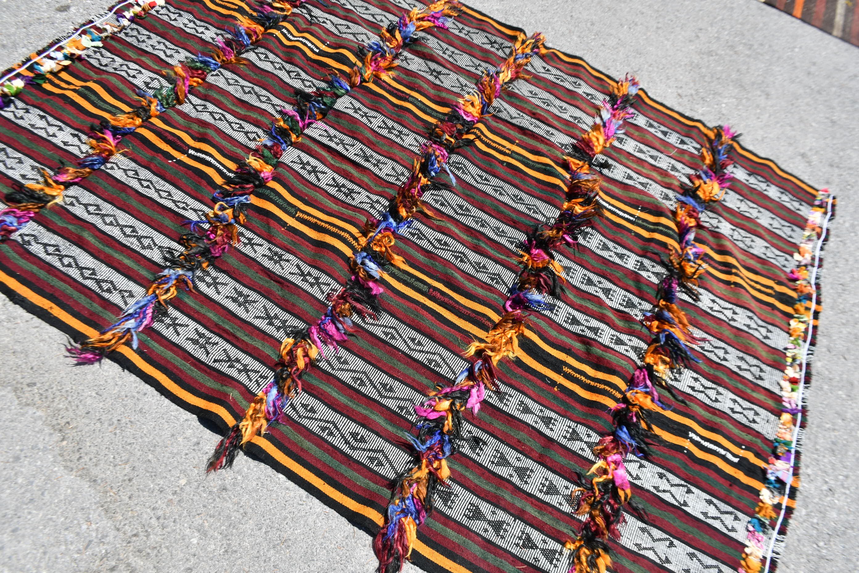 Kitchen Rugs, Ethnic Rugs, Floor Rug, Vintage Rugs, Bohemian Rug, Turkish Rugs, Kilim, Rugs for Bedroom, 5.3x6.7 ft Area Rug, Indoor Rugs