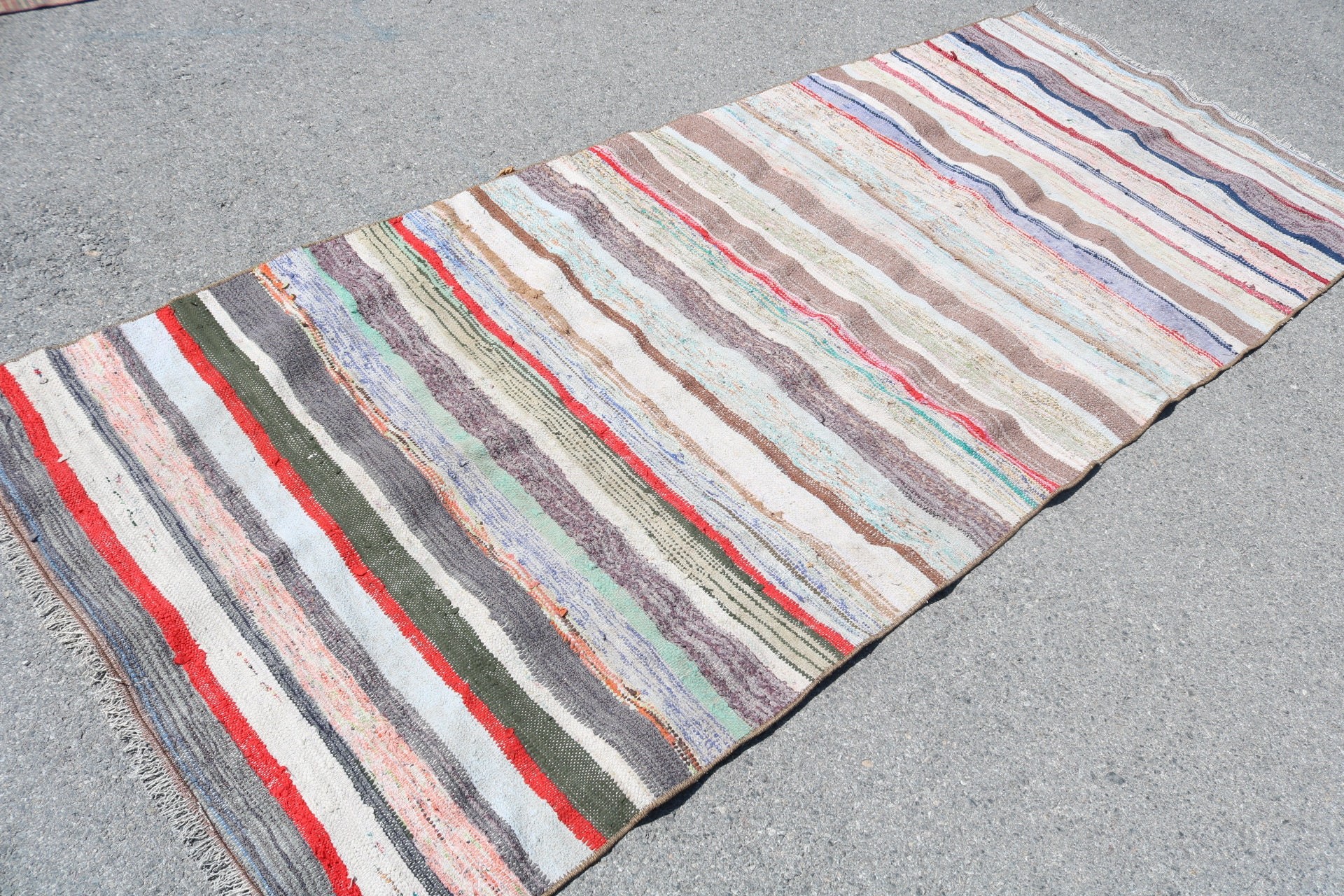 Kitchen Rug, Floor Rugs, Salon Rug, Vintage Rug, Turkish Rug, Dining Room Rug, Aztec Rug, Rugs for Bedroom, Kilim, 4.1x9.8 ft Large Rug