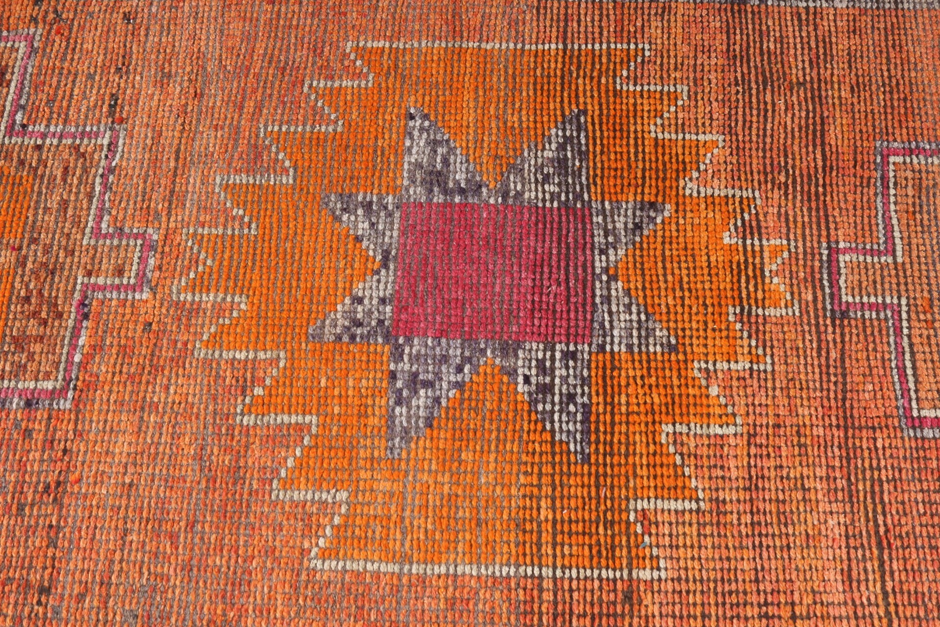 Stair Rug, Muted Rugs, Corridor Rugs, Anatolian Rugs, Orange Wool Rug, Bedroom Rugs, 3.1x11.4 ft Runner Rug, Turkish Rug, Vintage Rug