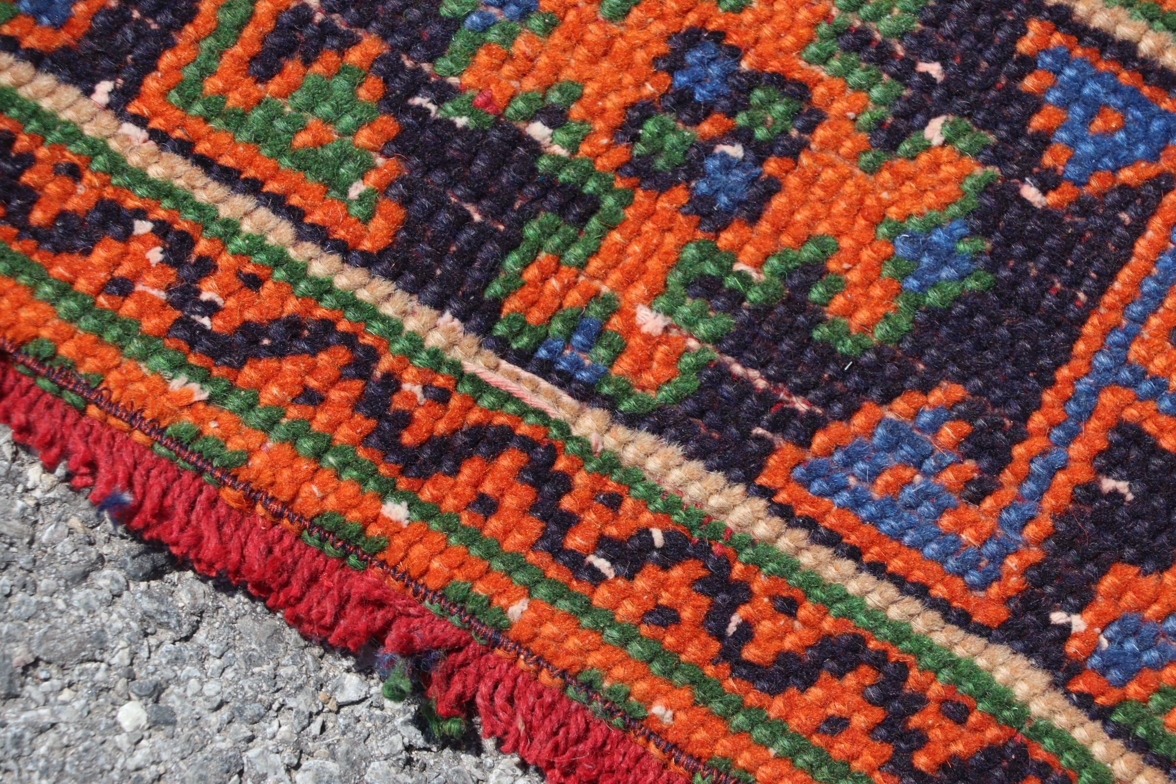 Hallway Rugs, Turkish Rug, Cool Rug, Eclectic Rug, Stair Rug, Orange Anatolian Rug, Home Decor Rugs, Vintage Rug, 4.4x11.3 ft Runner Rug