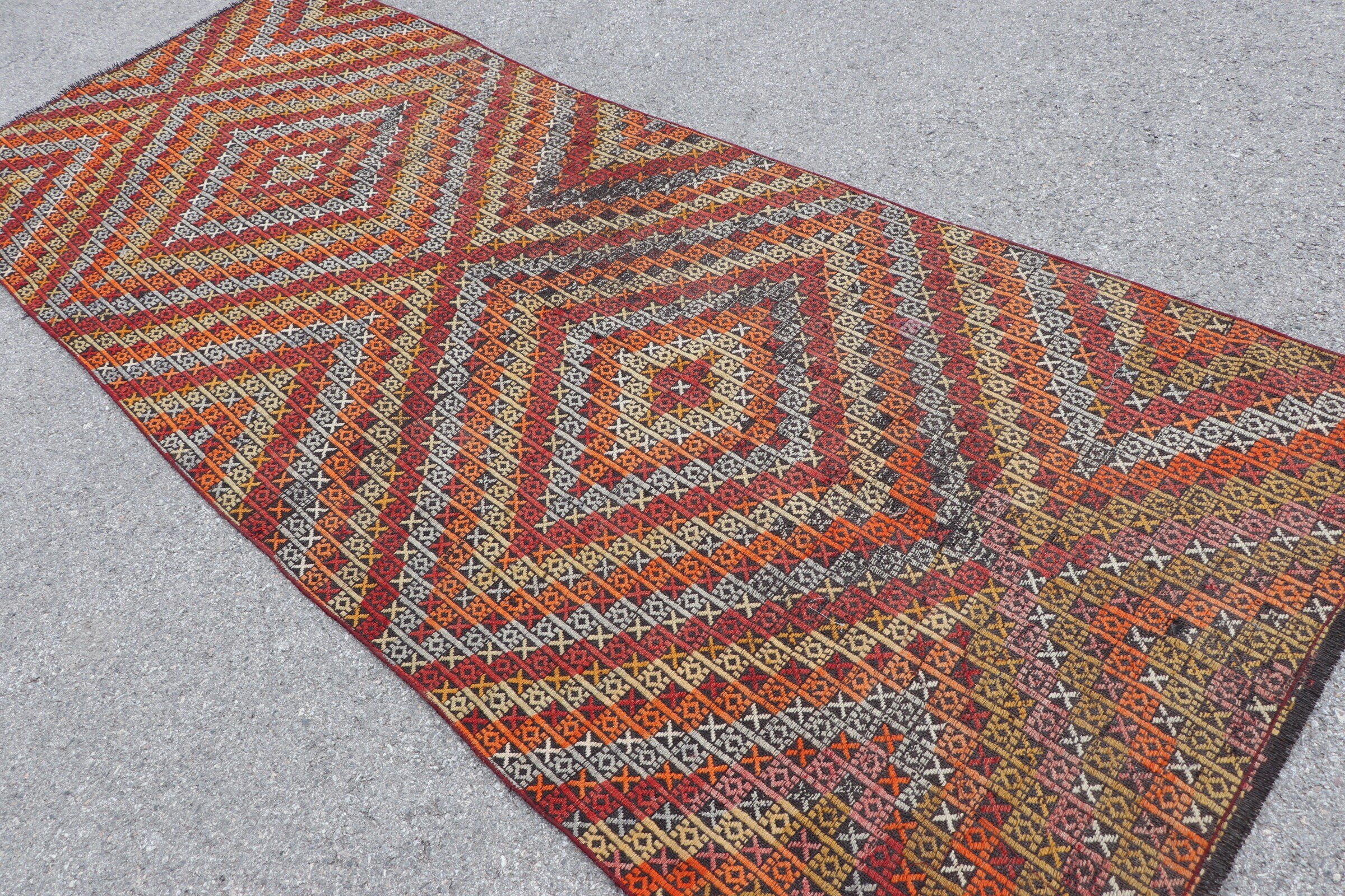 Özel Halı, Mutfak Halısı, Vintage Halı, Kırmızı Yün Halı, Türk Halısı, Kilim, Ev Dekorasyonu Halısı, Koridor Halıları, 4.1x10.6 ft Koşucu Halıları, Merdiven Halıları