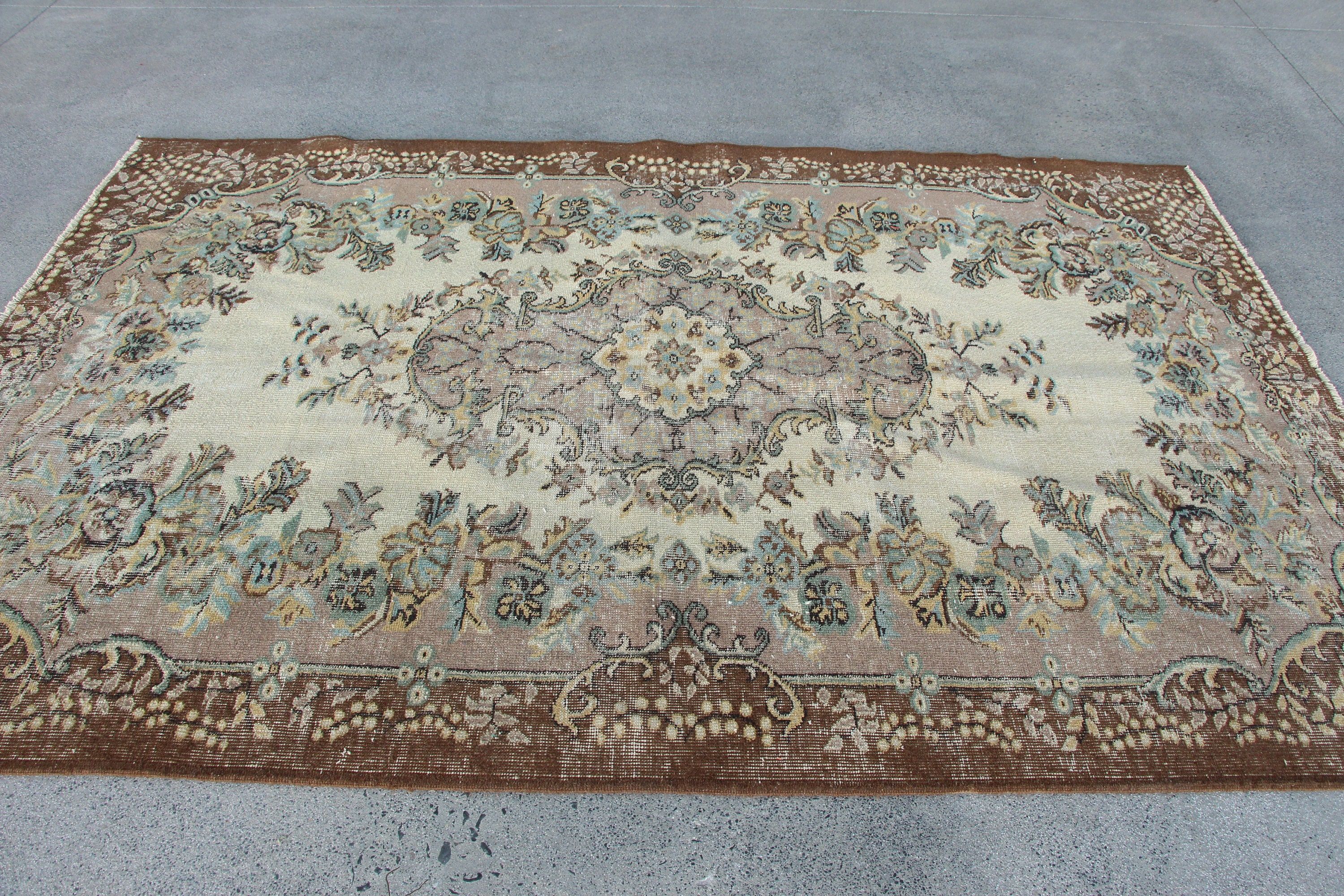 Turkish Rugs, Antique Rug, Salon Rug, Beige Anatolian Rugs, Vintage Rug, Handmade Rugs, Home Decor Rug, 5.4x8.3 ft Large Rugs, Bedroom Rug