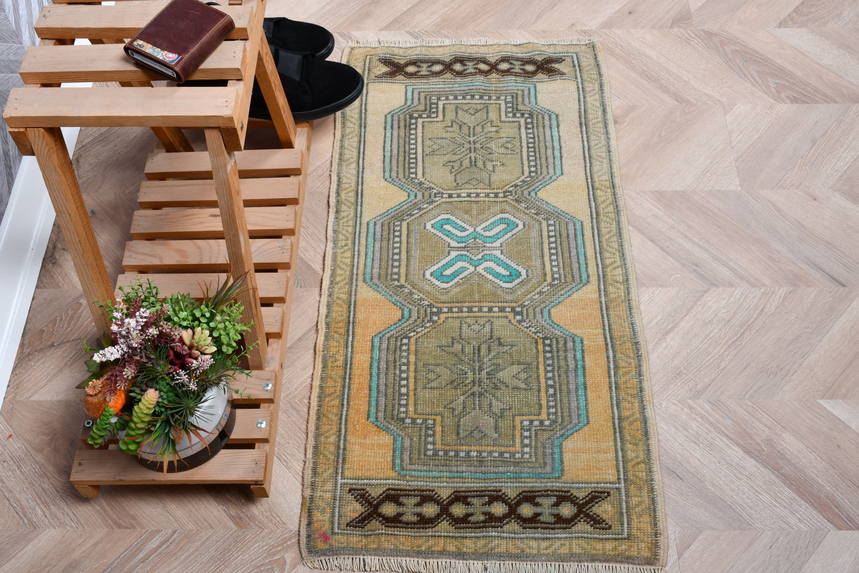 Vintage Rug, Anatolian Rugs, Bedroom Rugs, Beige Kitchen Rug, 1.6x3.1 ft Small Rugs, Rugs for Entry, Nursery Rug, Floor Rug, Turkish Rug