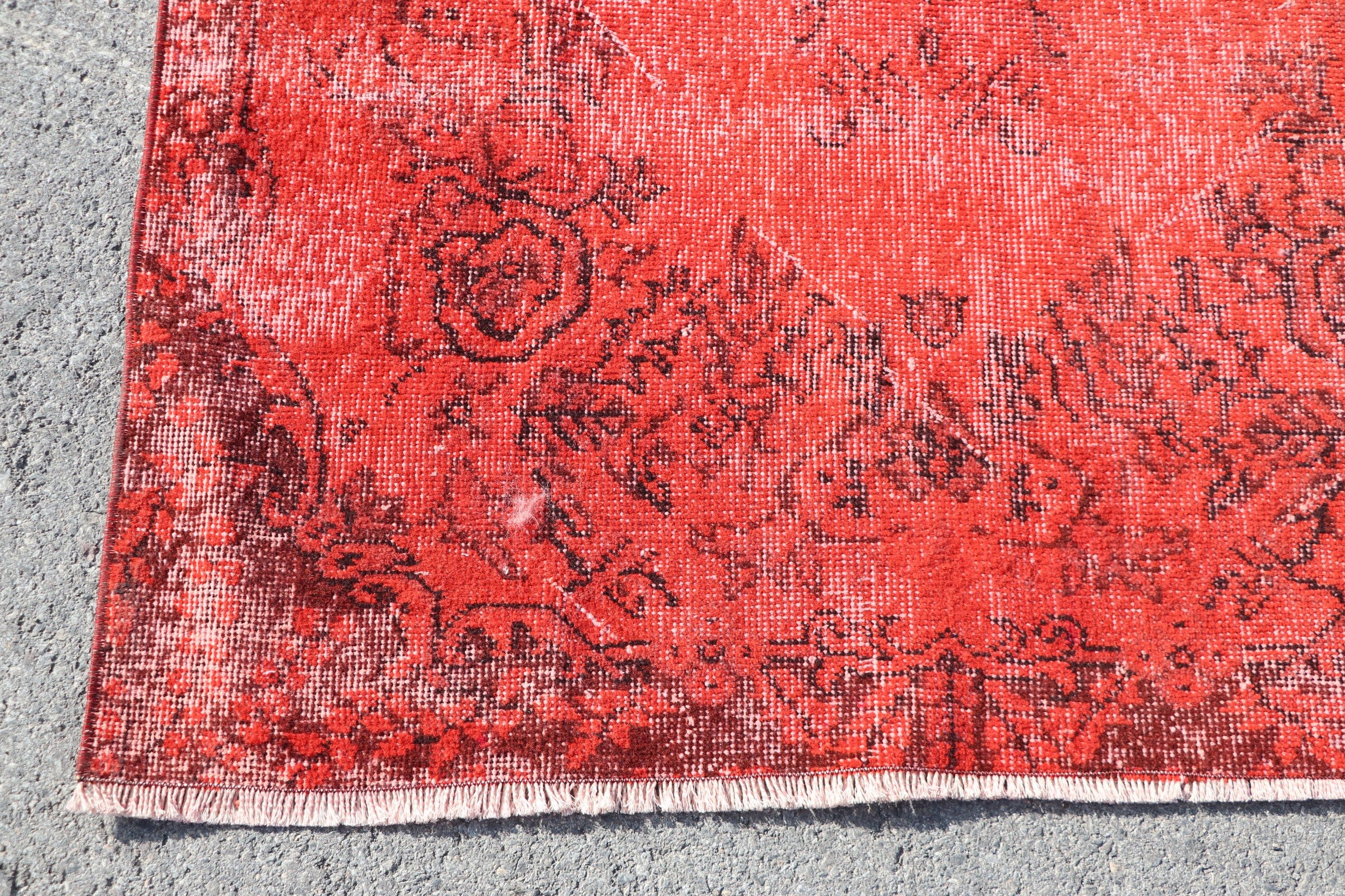 Dorm Rug, Bedroom Rug, Nursery Rugs, Vintage Rugs, Rugs for Kitchen, Red Kitchen Rugs, Anatolian Rug, 3.6x6.6 ft Accent Rug, Turkish Rug