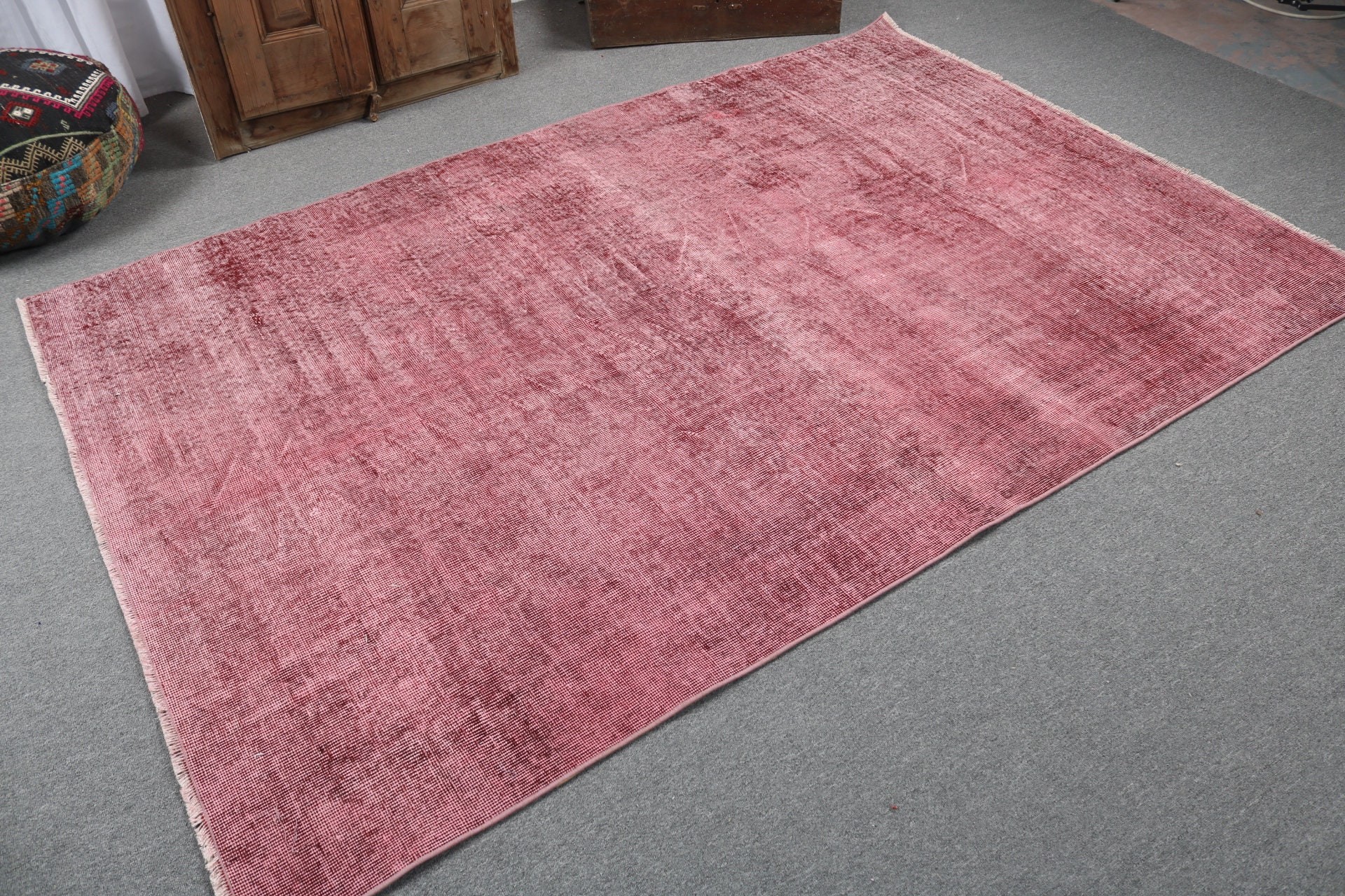 Bedroom Rugs, Vintage Rug, Red Oushak Rug, 5.4x8 ft Large Rug, Oriental Rug, Turkish Rug, Rugs for Salon, Dining Room Rugs, Antique Rugs