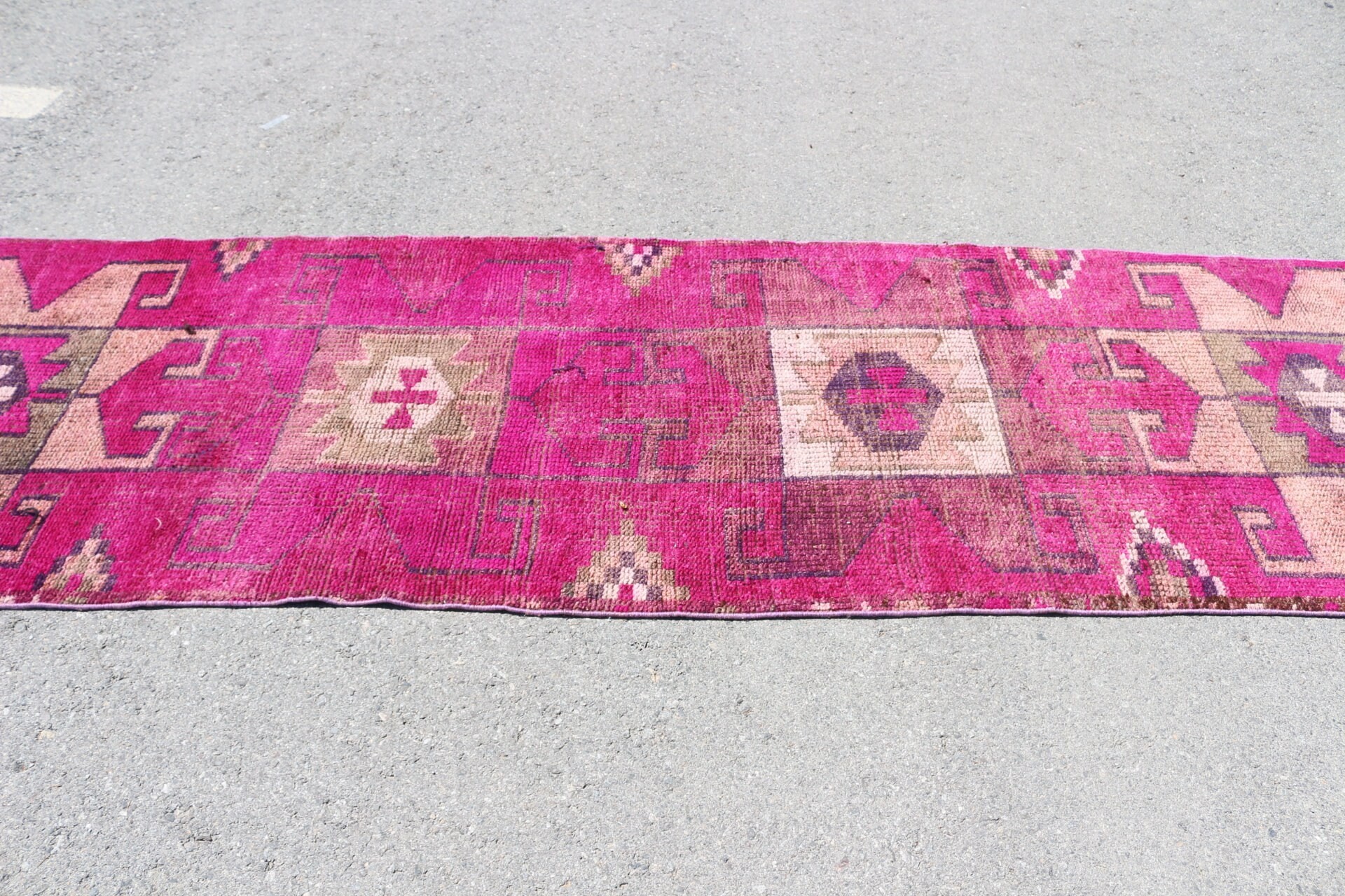 Rugs for Kitchen, Turkish Rug, Stair Rug, Cool Rug, 3x10.2 ft Runner Rugs, Hallway Rug, Pink Antique Rugs, Wool Rug, Cute Rug, Vintage Rug