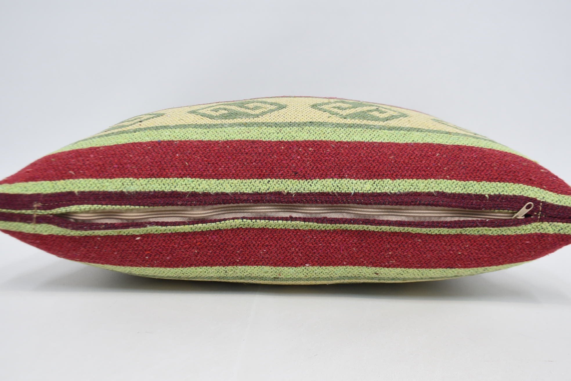 Nomadic Cushion Case, 16"x24" Green Cushion Case, Boho Pillow, Kilim Pillow Cover, Aztec Pillow, Antique Pillows