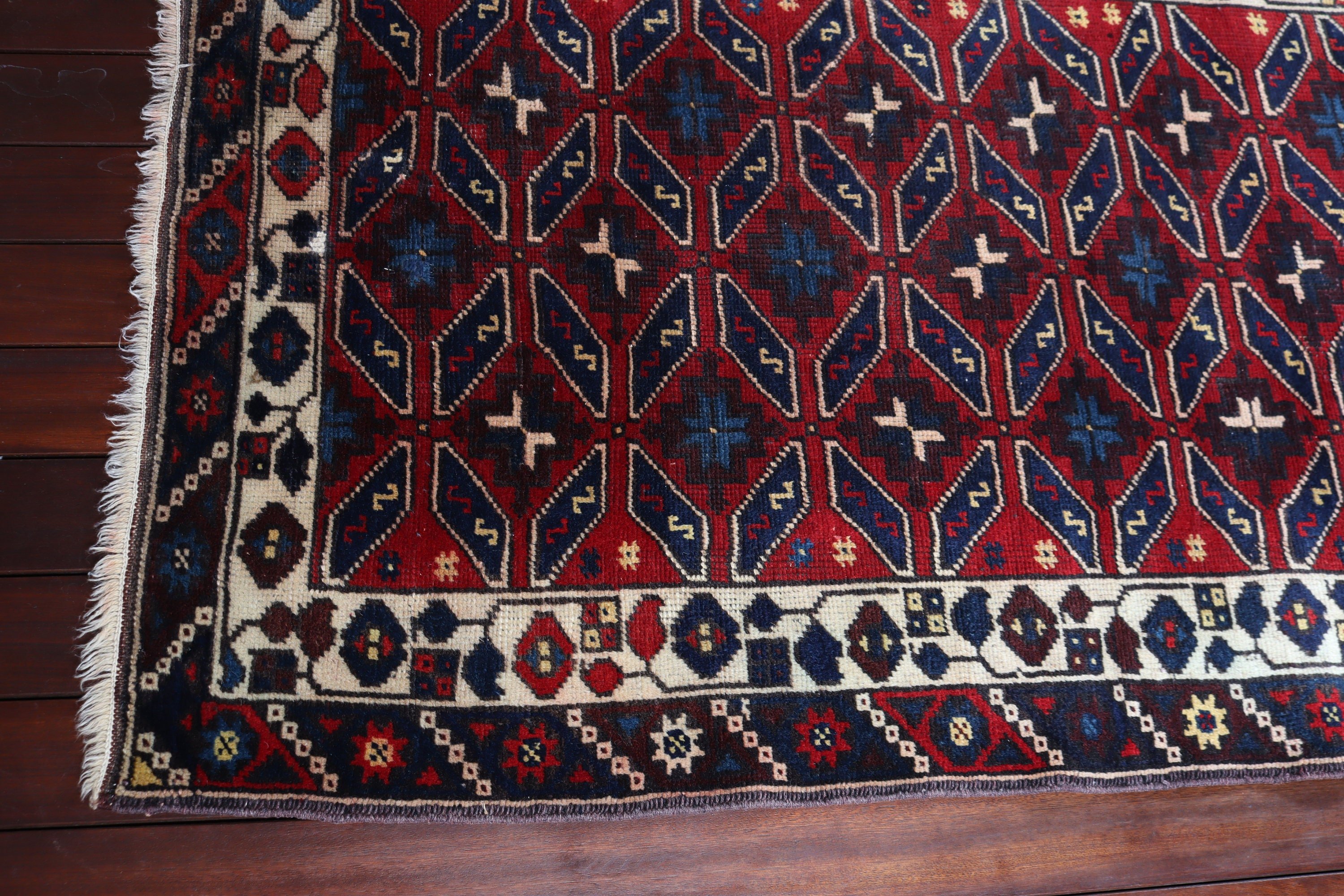 Türk Halısı, Giriş Halısı, Vintage Halılar, 3.1x6 ft Aksan Halısı, Vintage Vurgu Halısı, Ofis Halısı, Ev Dekor Halısı, Kırmızı Oushak Halıları, El Dokuma Halıları