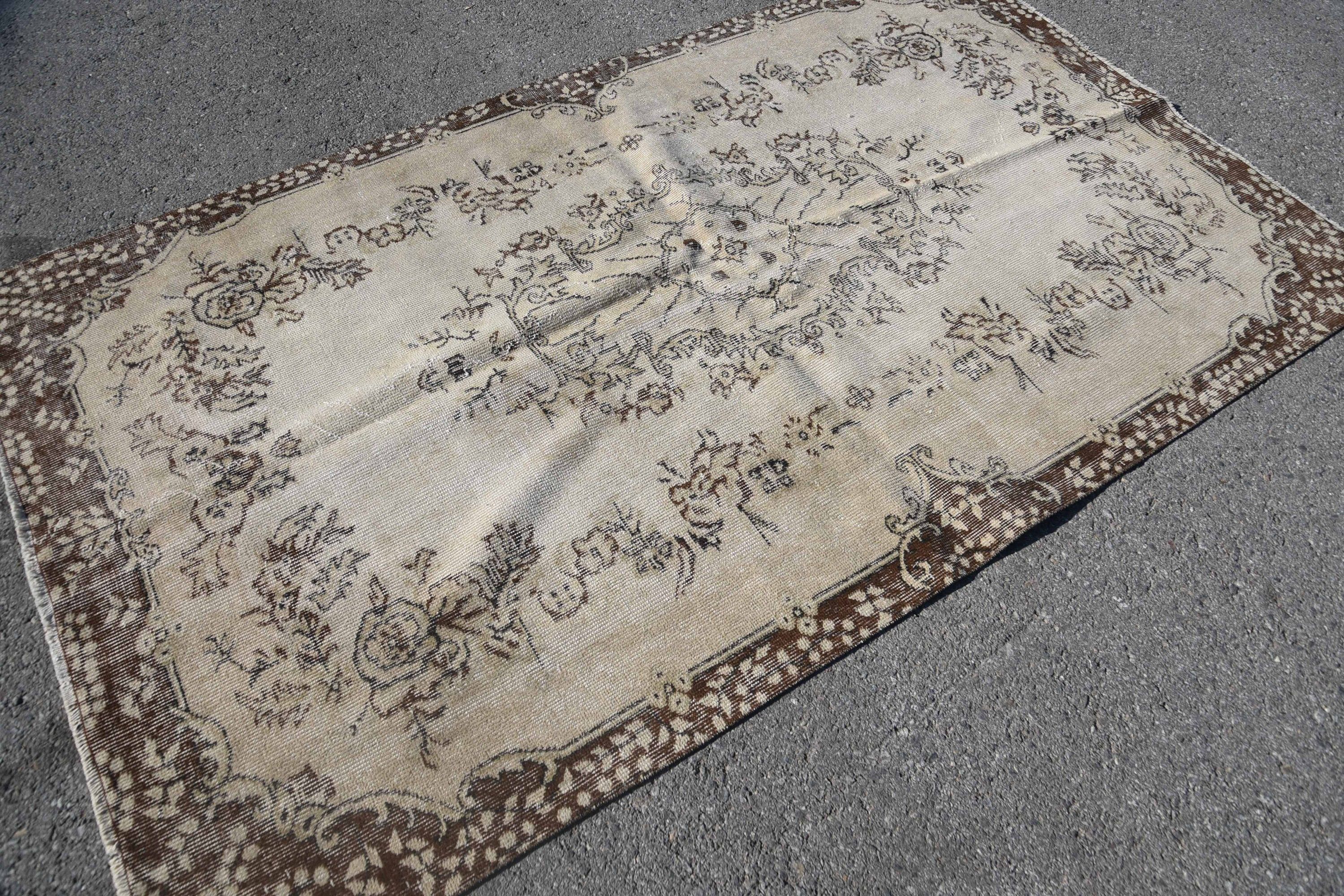 Old Rug, Kitchen Rug, Colorful Rugs, Cool Rug, Vintage Rugs, Aesthetic Rug, Rugs for Nursery, Indoor Rugs, Turkish Rug, 4.7x7.9 ft Area Rug