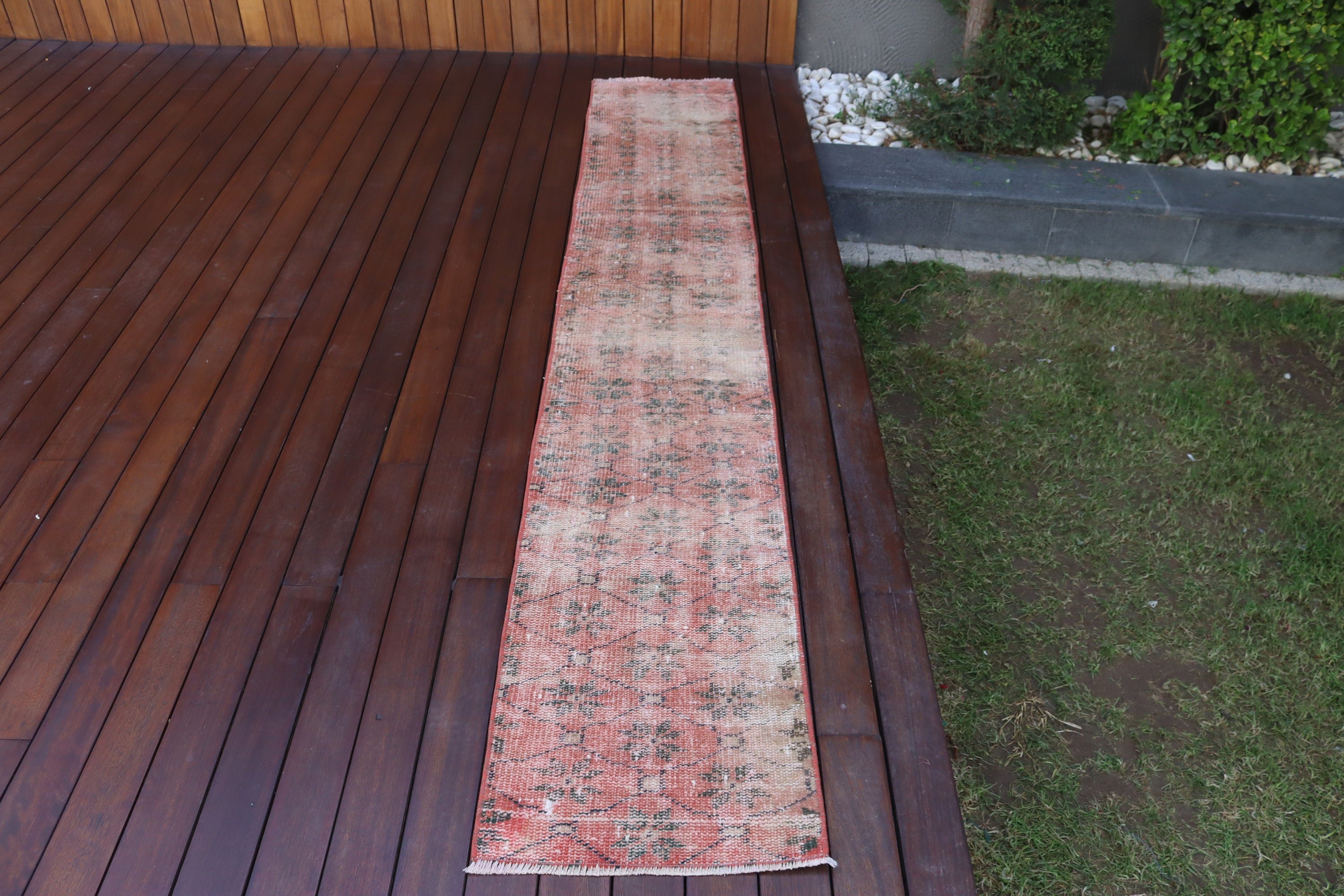 1.5x8.7 ft Runner Halıları, Koridor Halıları, Mutfak Halısı, Türkiye Halıları, Vintage Runner Halıları, Kırmızı Yer Halısı, Vintage Halılar, Yer Halısı, Türk Halıları