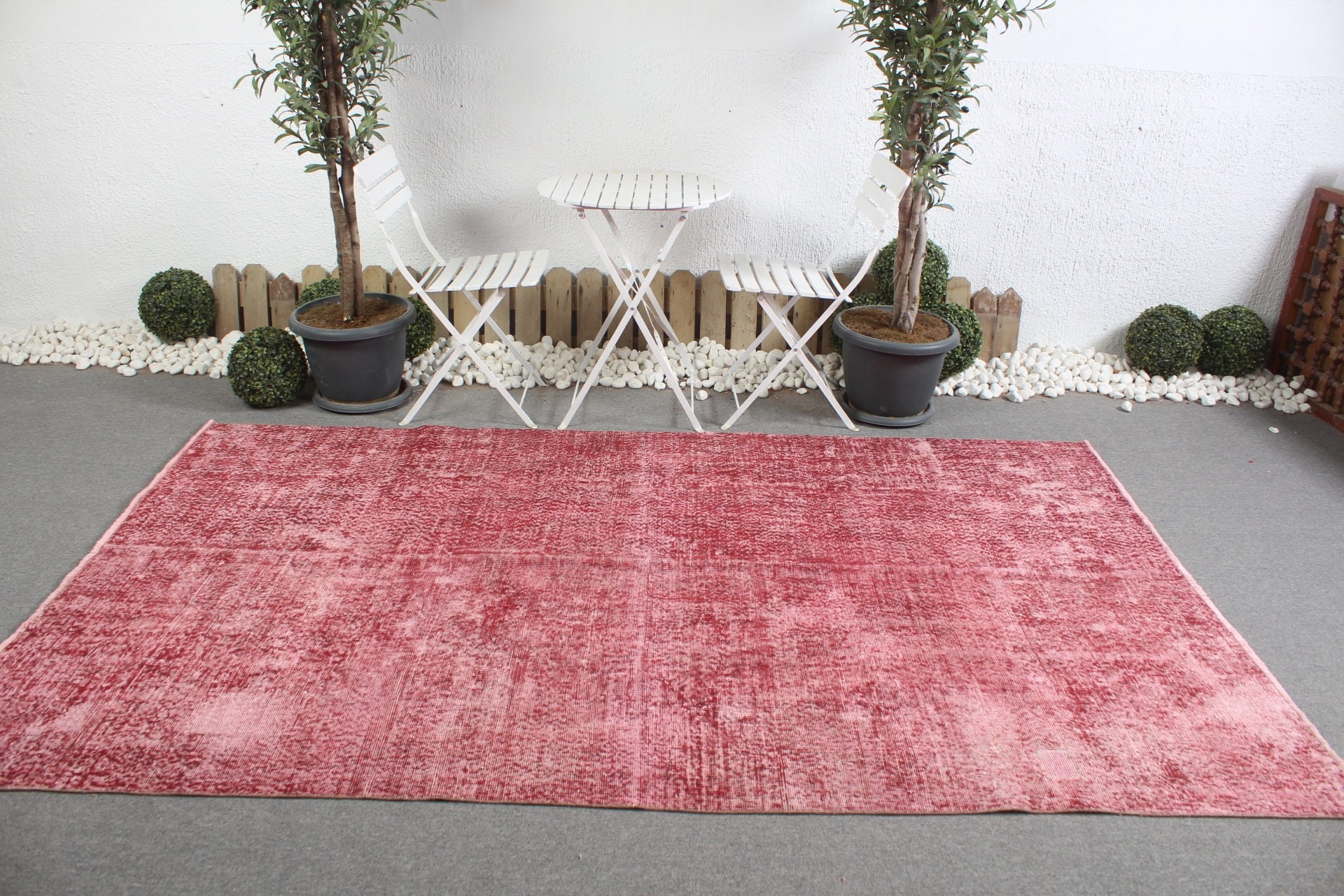 5.5x9 ft Large Rug, Home Decor Rug, Turkish Rug, Vintage Rug, Living Room Rug, Rugs for Dining Room, Red Wool Rug, Floor Rug, Bedroom Rug