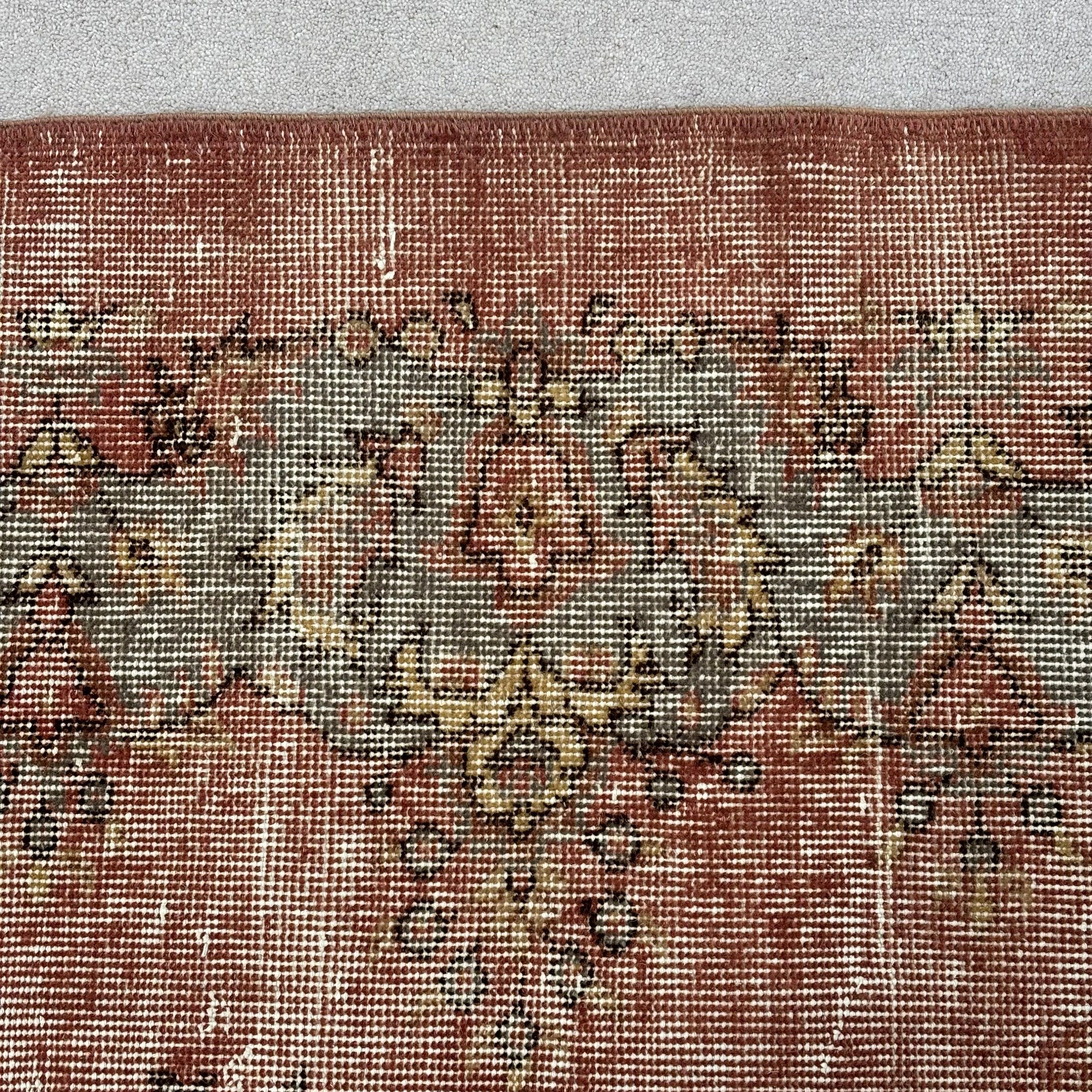 Oturma Odası Halıları, Vintage Halı, Türk Halısı, Yatak Odası Halısı, Ev Dekorasyonu Halıları, 6.1x9.4 ft Büyük Halılar, Turuncu Anadolu Halısı, Nötr Halı