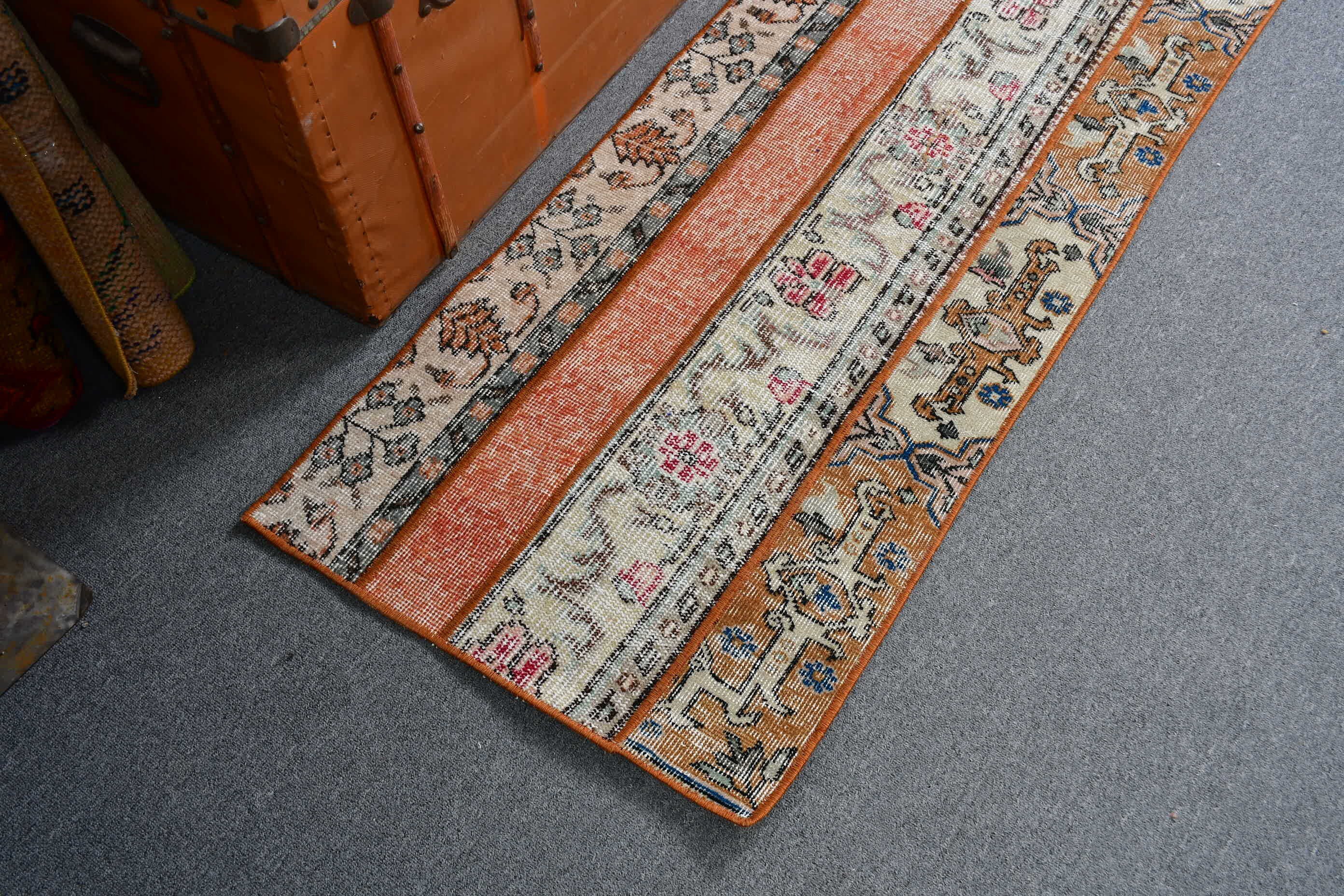 Oushak Runner Rug Rugs, Nomadic Rug, Turkish Rugs, Hallway Rug, 2x5.6 ft Runner Rug, Antique Rugs, Rugs for Stair, Cool Rug, Vintage Rug