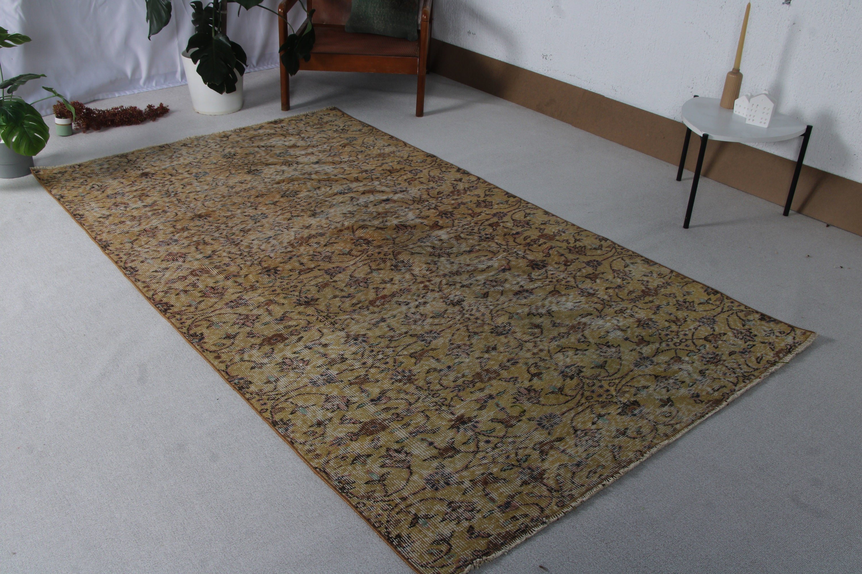 Vintage Area Rug, Vintage Rug, Bronze Bedroom Rugs, Modern Rugs, Oushak Area Rugs, Flatweave Rug, 4.7x8 ft Area Rug, Turkish Rugs