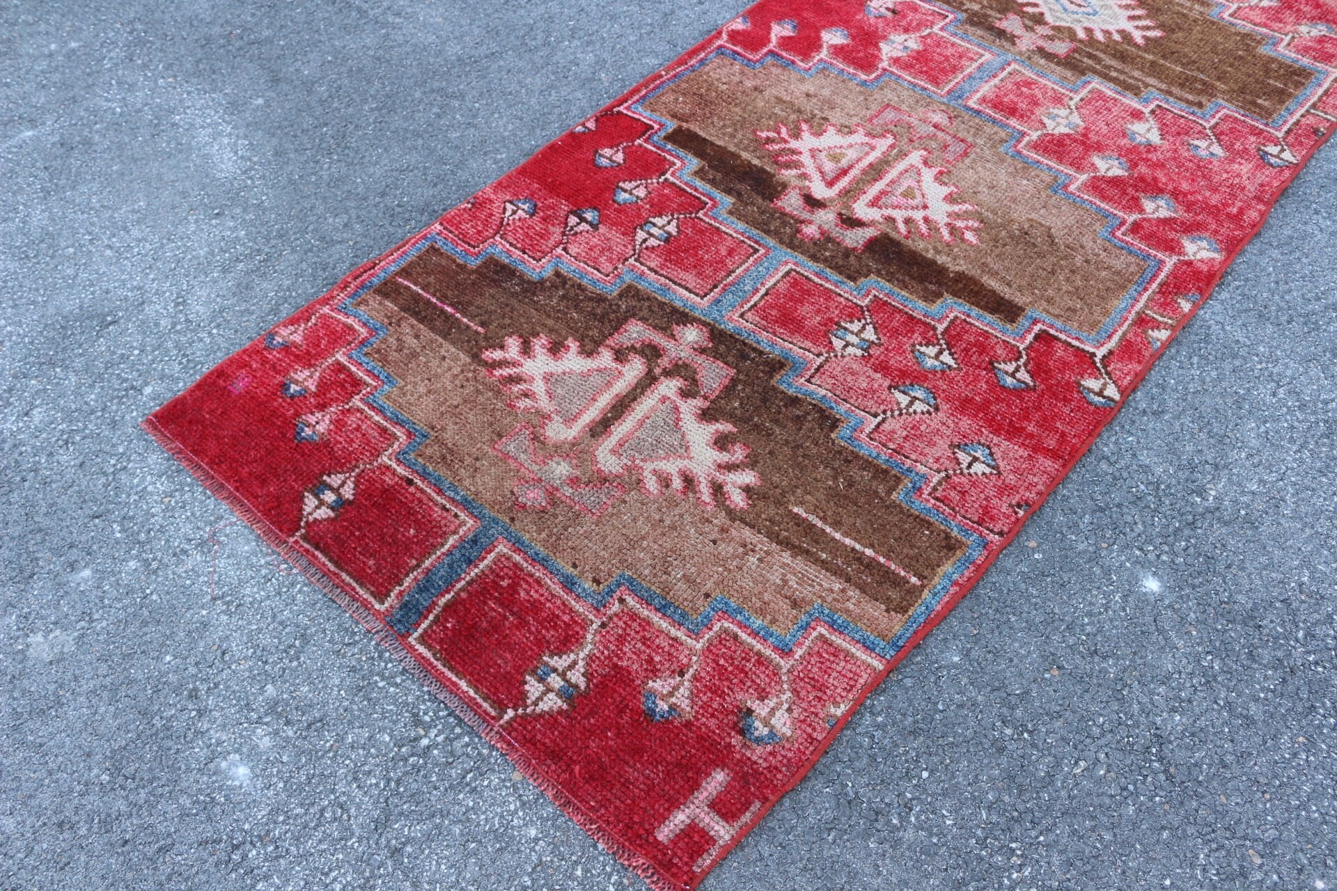 Corridor Rug, 3.5x11.5 ft Runner Rug, Red Anatolian Rug, Rugs for Kitchen, Kitchen Rugs, Cool Rug, Vintage Rug, Turkish Rug, Wool Rug