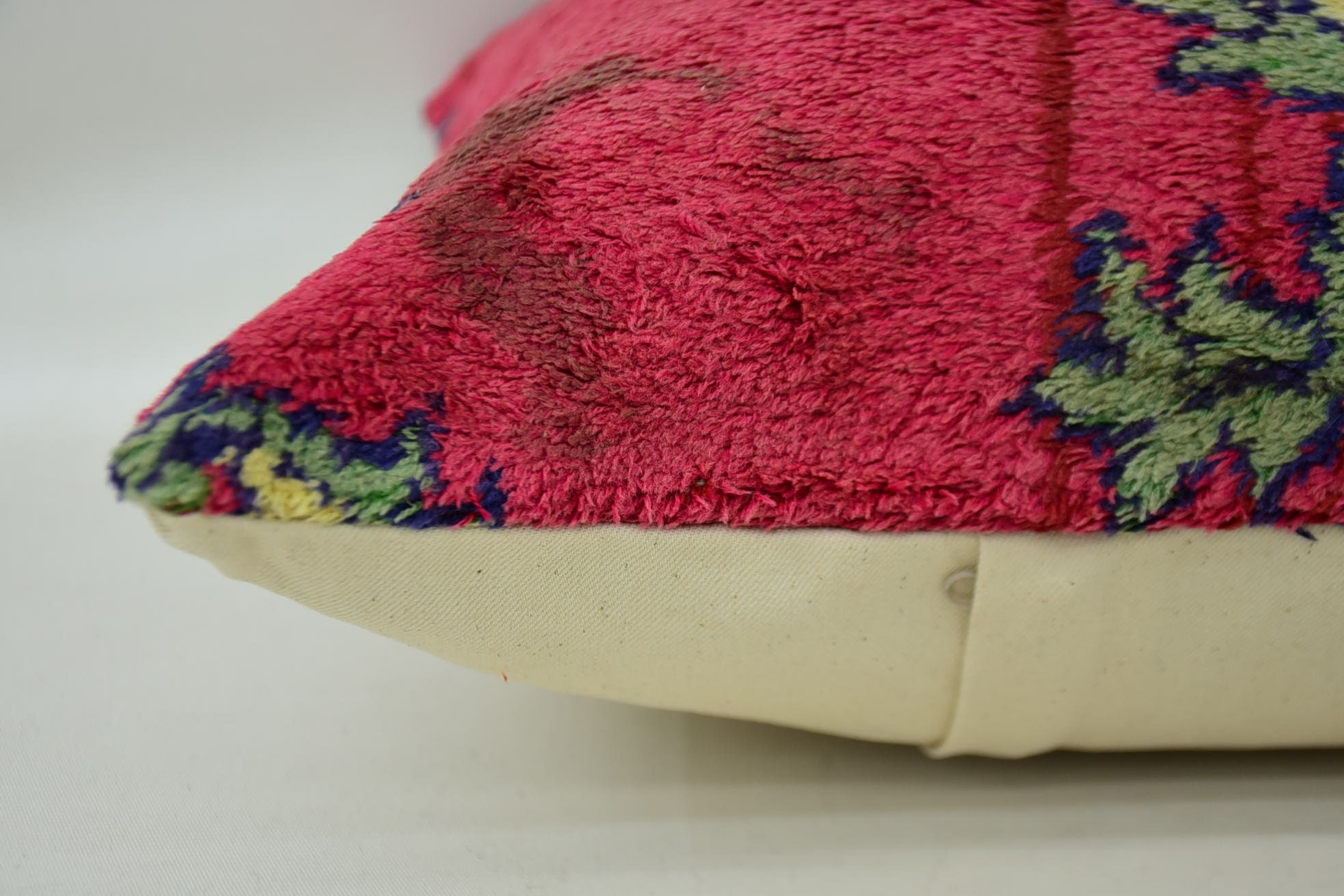 Cozy Throw Cushion, 16"x16" Pink Pillow Sham, Throw Kilim Pillow, Square Throw Cushion Cover, Turkish Pillow, Home Decor Pillow