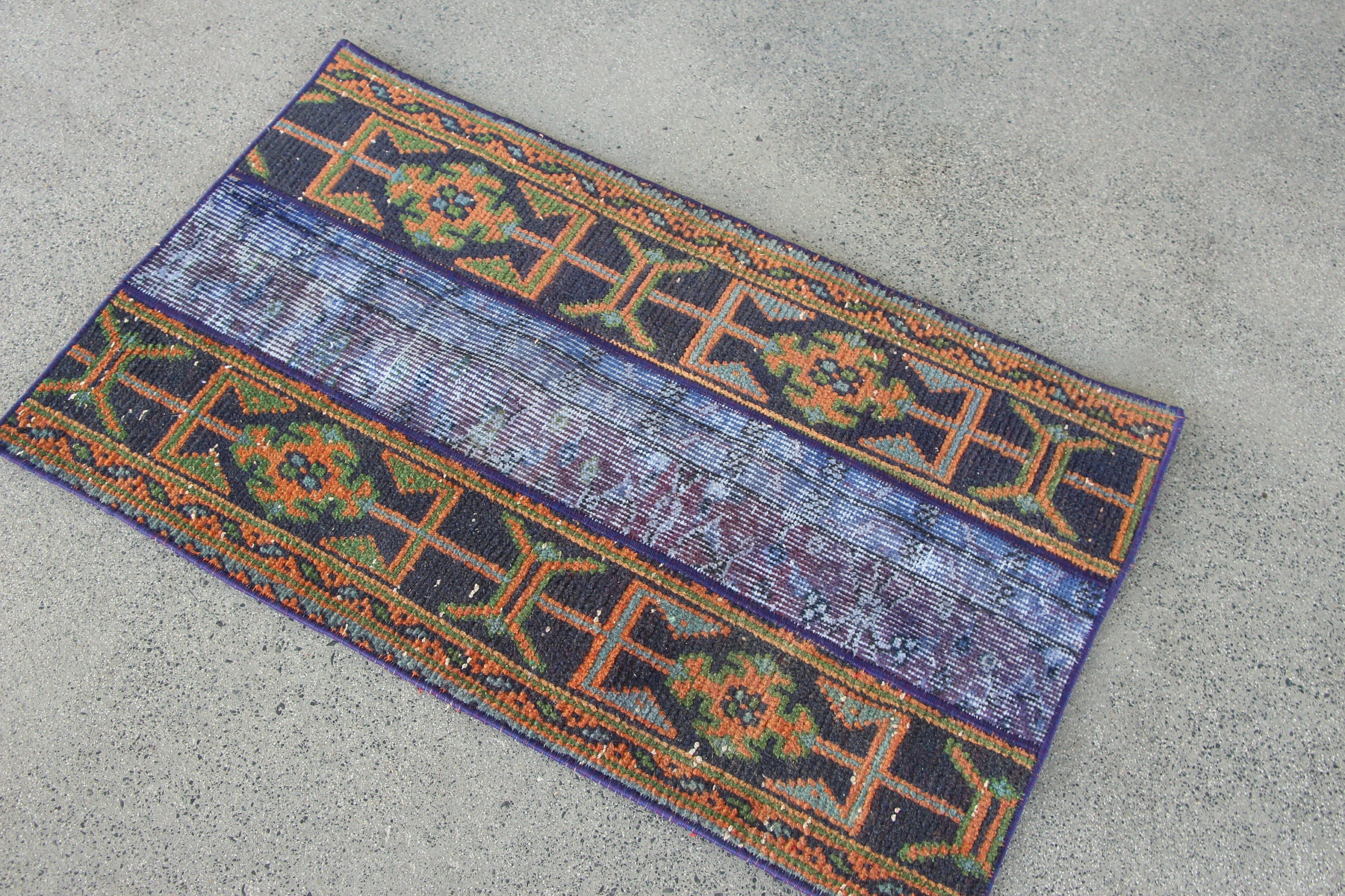 Blue Oriental Rugs, Pastel Rug, Oriental Rug, Vintage Rug, Car Mat Rugs, Bedroom Rugs, Turkish Rug, Wall Hanging Rug, 1.9x3.3 ft Small Rugs