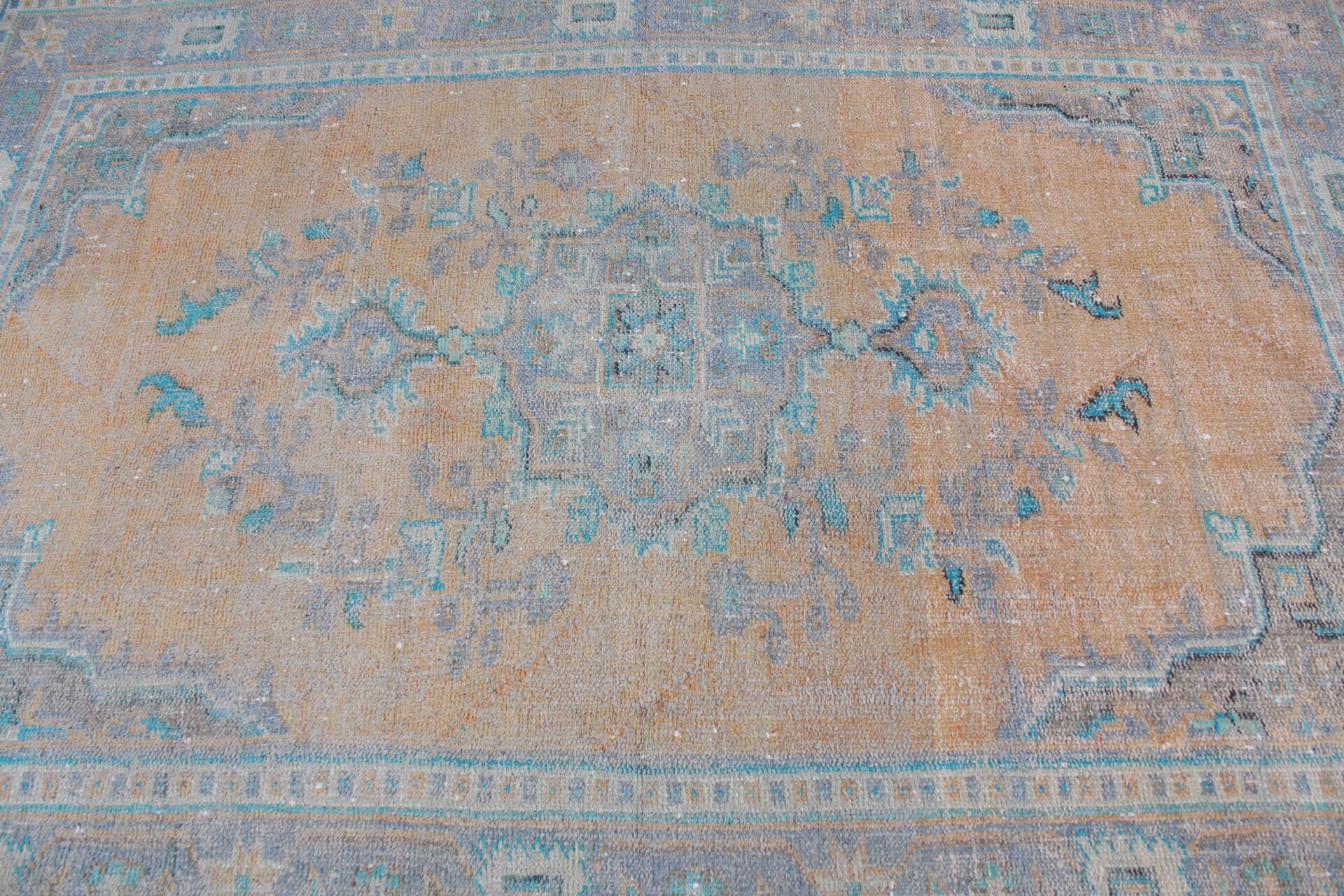 Orange Kitchen Rugs, Rugs for Kitchen, Vintage Rug, Dining Room Rug, Floor Rugs, Turkish Rug, 4.9x6.7 ft Area Rugs, Wedding Rug, Cool Rug