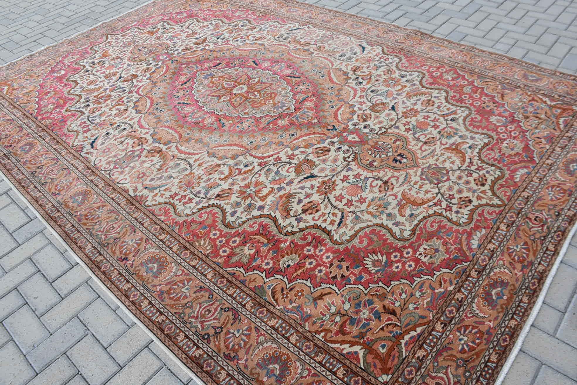 Salon Halısı, Vintage Halı, Türk Halısı, Yemek Odası Halıları, Fas Halısı, Havalı Halı, Bohem Halısı, 8.1x11.9 ft Büyük Boy Halı, Salon Halısı