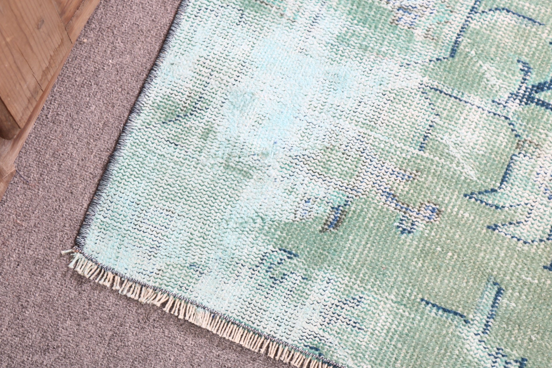 Small Boho Rugs, Green Cool Rug, Oriental Rug, Bath Mat Boho Rug, 1.5x2.9 ft Small Rug, Turkish Rug, Floor Rugs, Car Mat Rug, Vintage Rugs